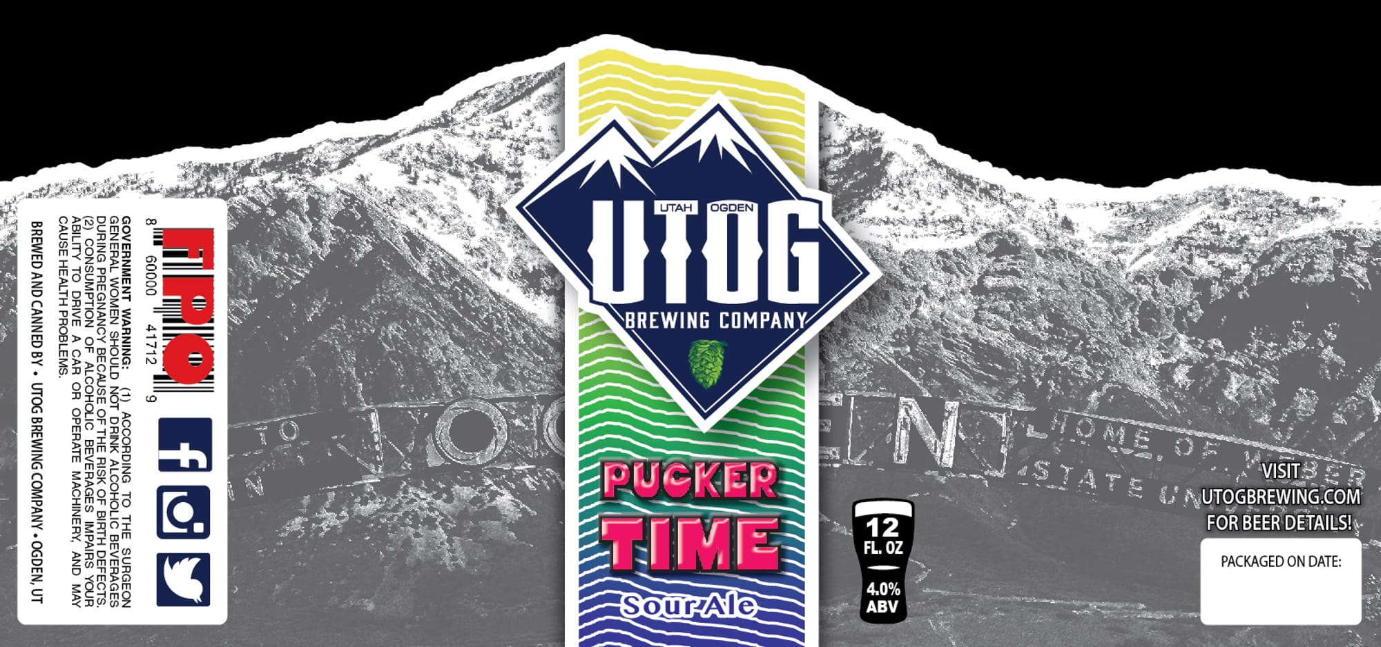 Pucker Time by UTOG Brewing Company - beer label