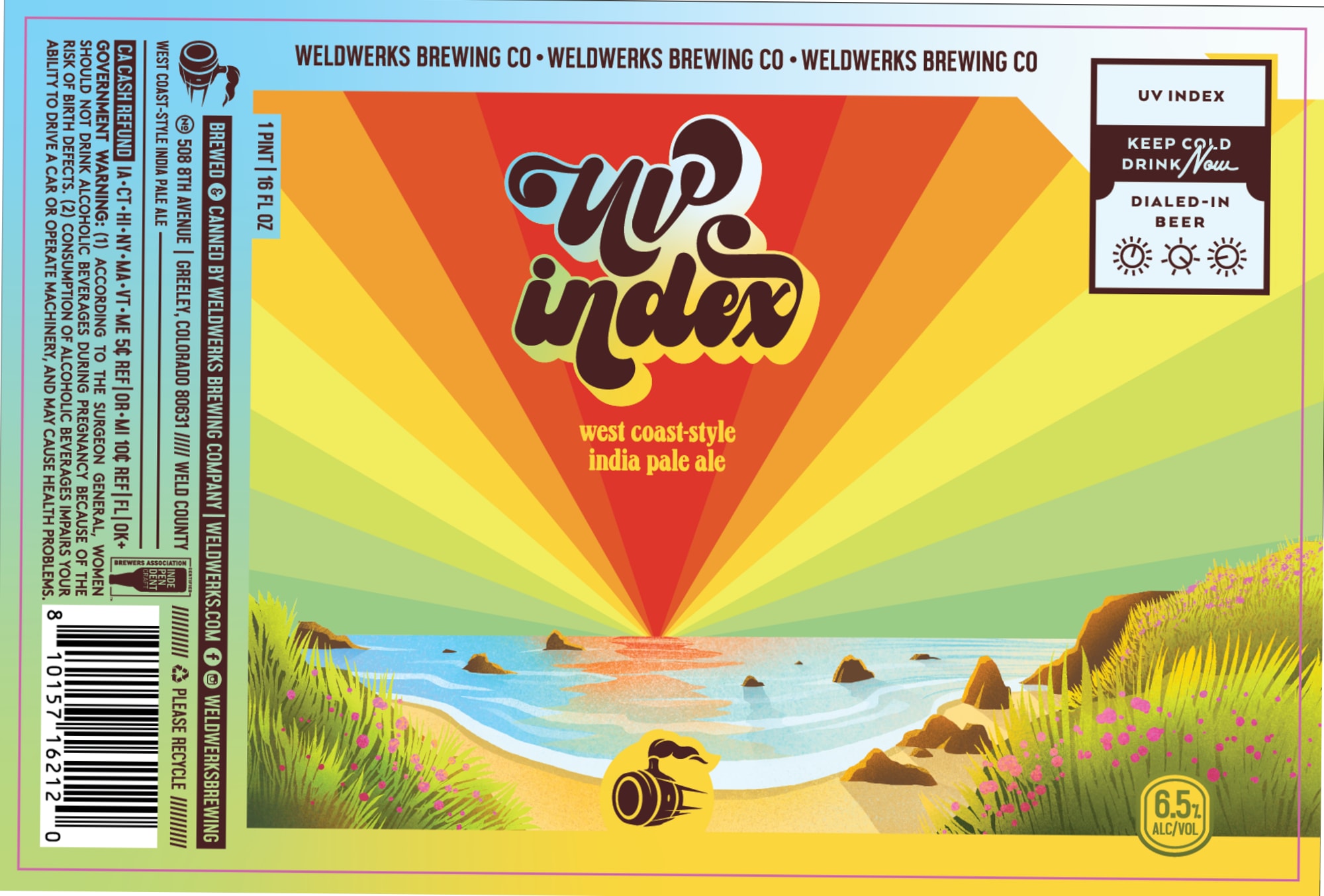 UV Index by WeldWerks Brewing Co. - beer label