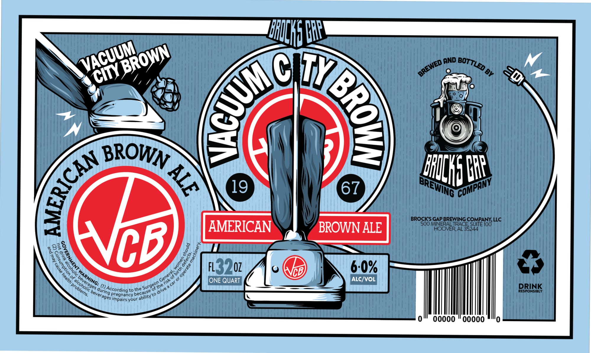 Vacuum City Brown by Brock’s Gap Brewing Company - beer label