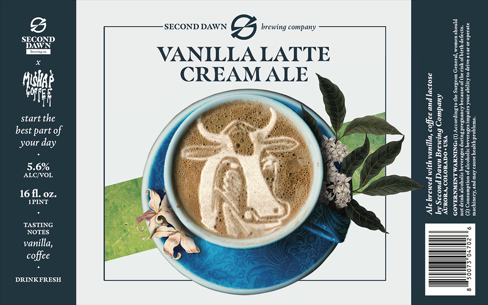Vanilla Latte Cream Ale by Second Dawn Brewing Company - beer label