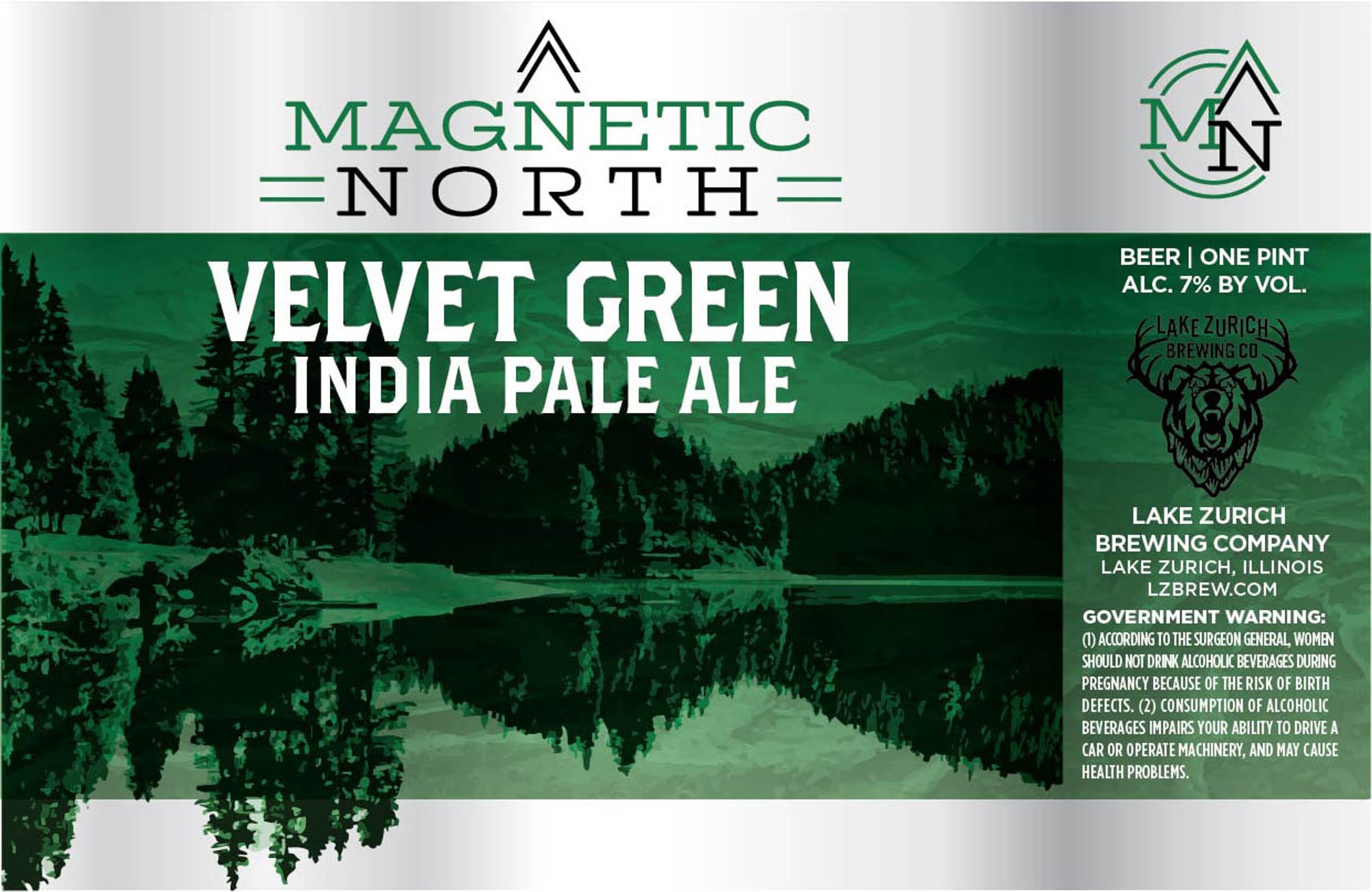 Velvet Green by Lake Zurich Brewing Co. - beer label