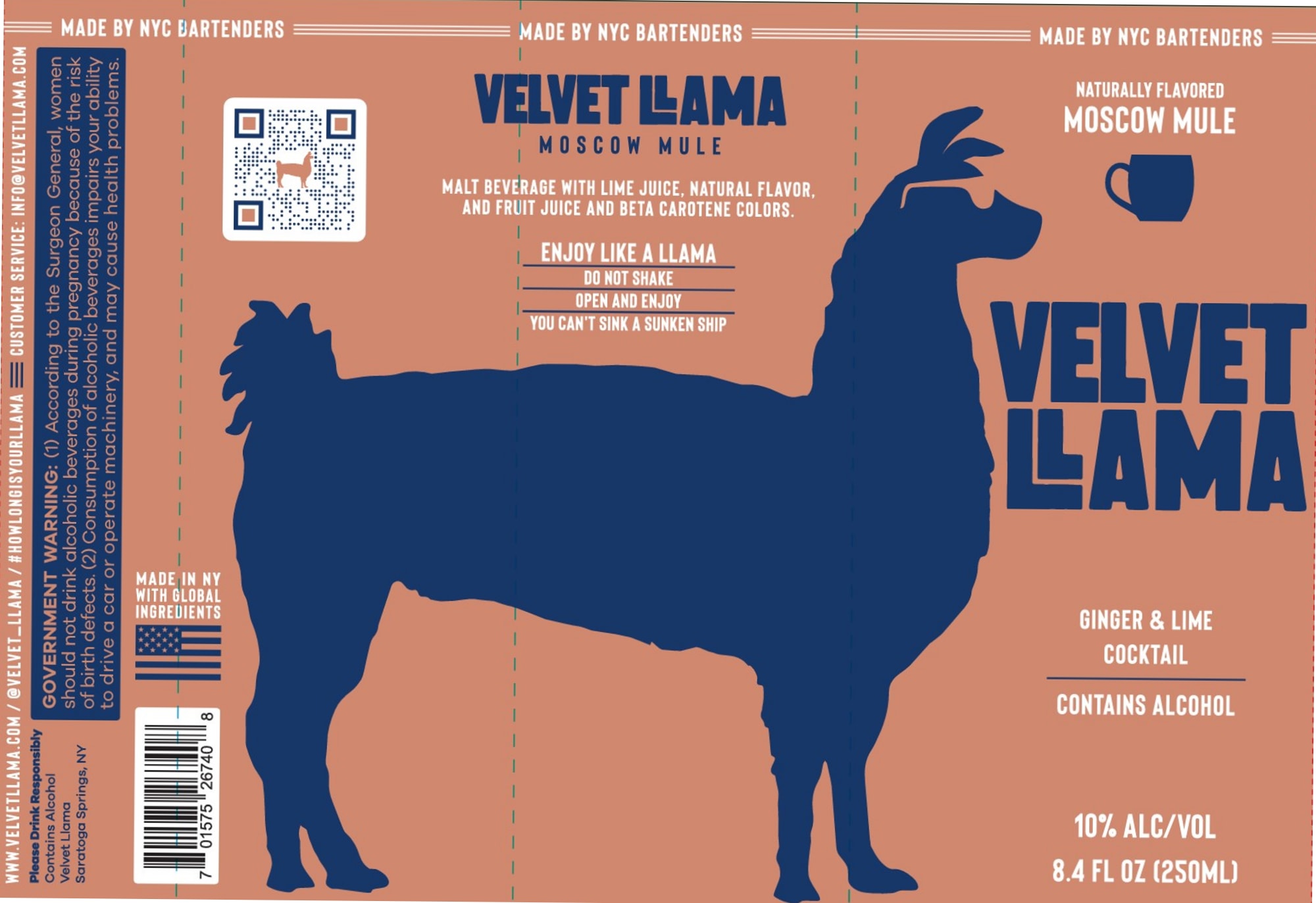 Velvet Lama Moscow Mule by Velvet Lama - beer label