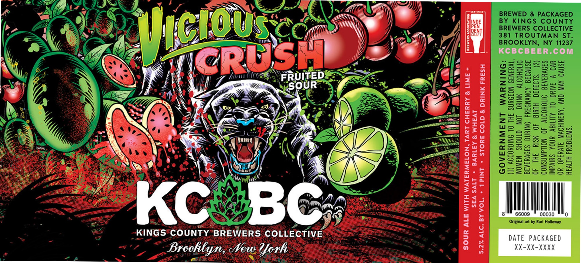 VICIOUS CRUSH by Kings County Brewers Collective - beer label
