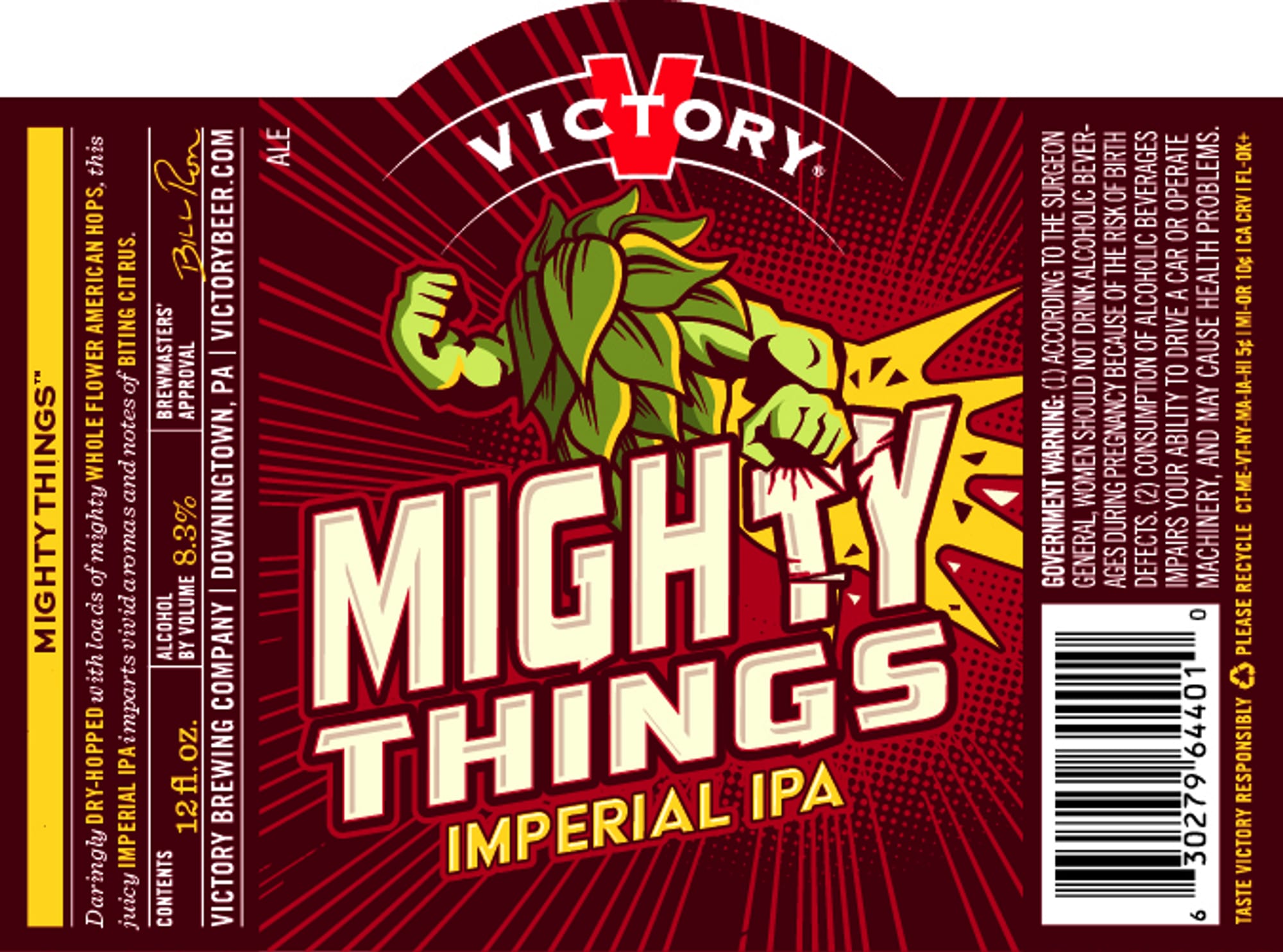 Mighty Things Imperial IPA by Victory Brewing Company - beer label