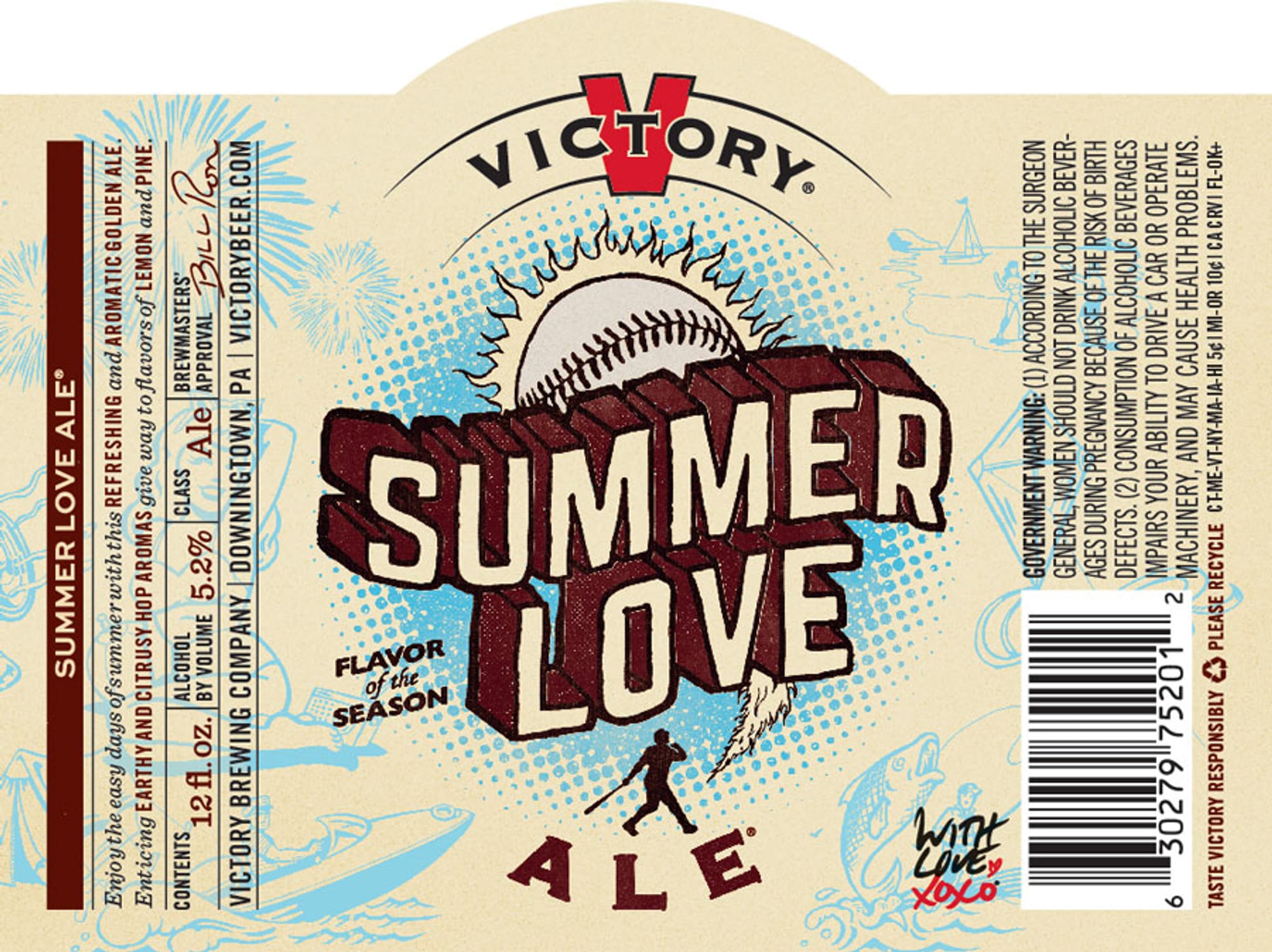 Summer Love Ale by Victory Brewing Company - beer label