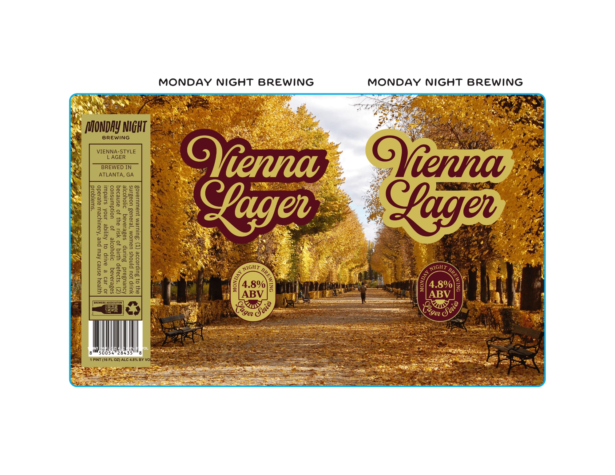 Vienna Lager by Monday Night Brewing - beer label