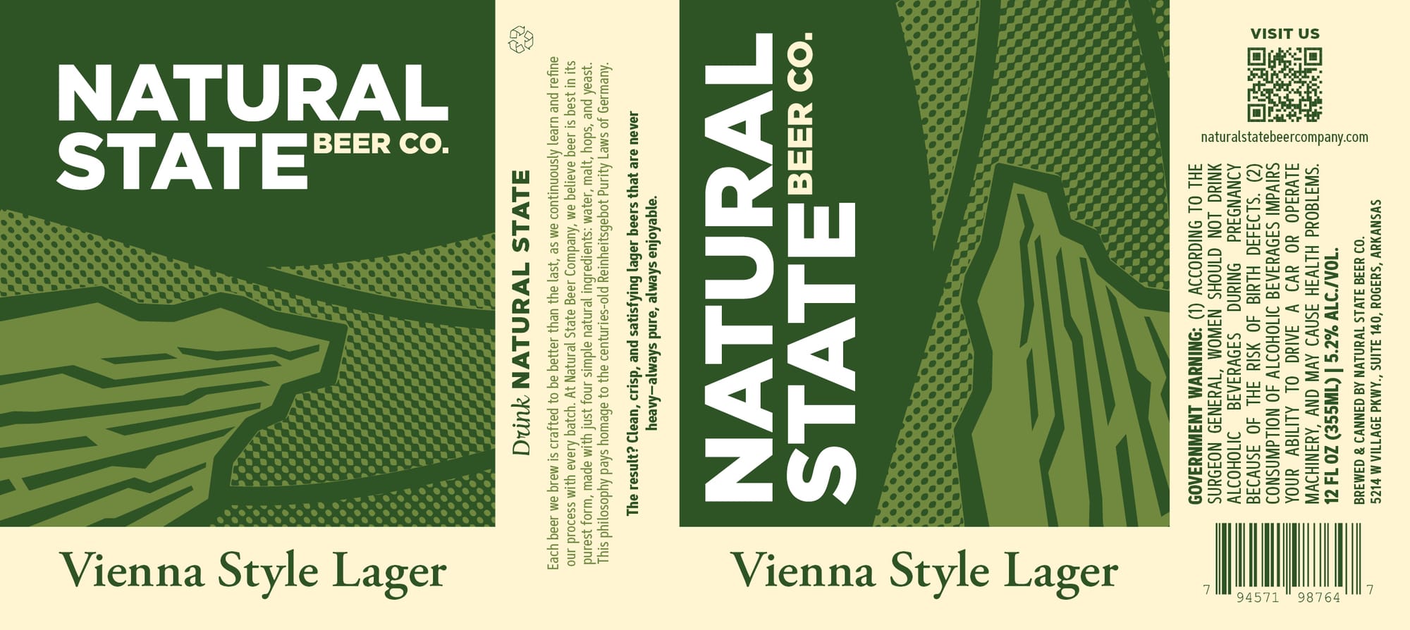 Vienna Style Lager by Natural State Beer Co. - beer label