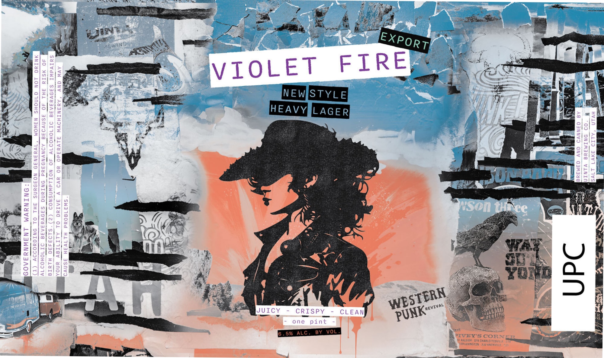 Violet Fire by Pivoter Brewing Company - beer label
