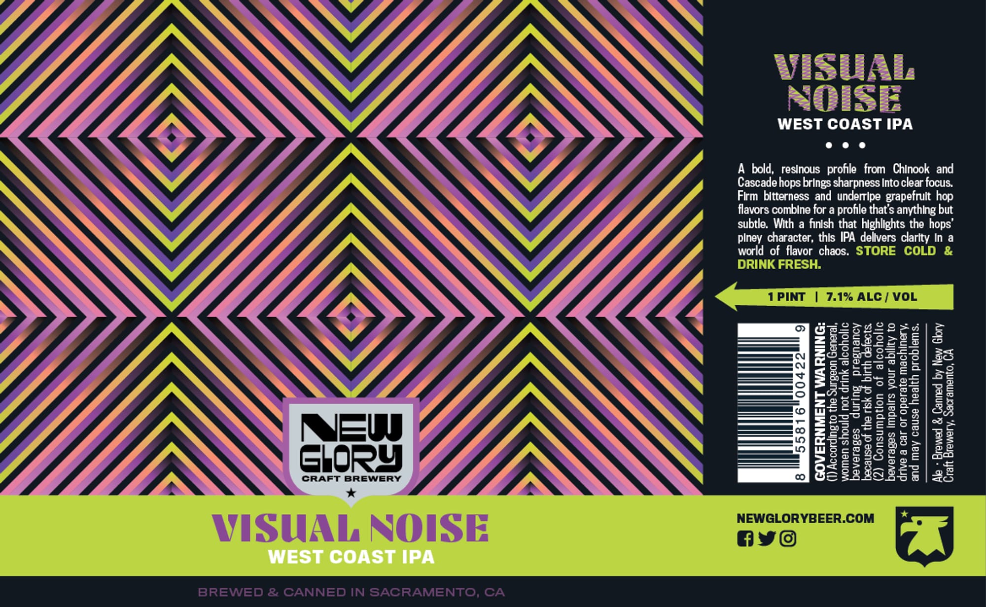 Visual Noise by New Glory Craft Brewery - beer label