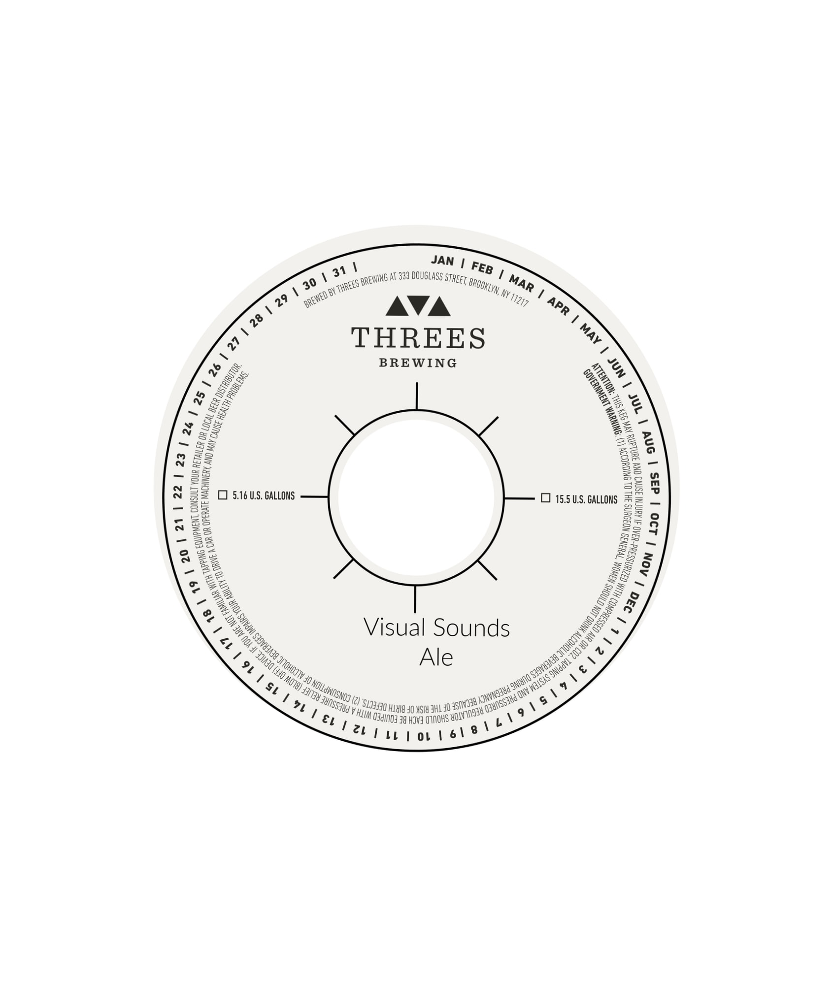 Visual Sounds by Threes Brewing - beer label