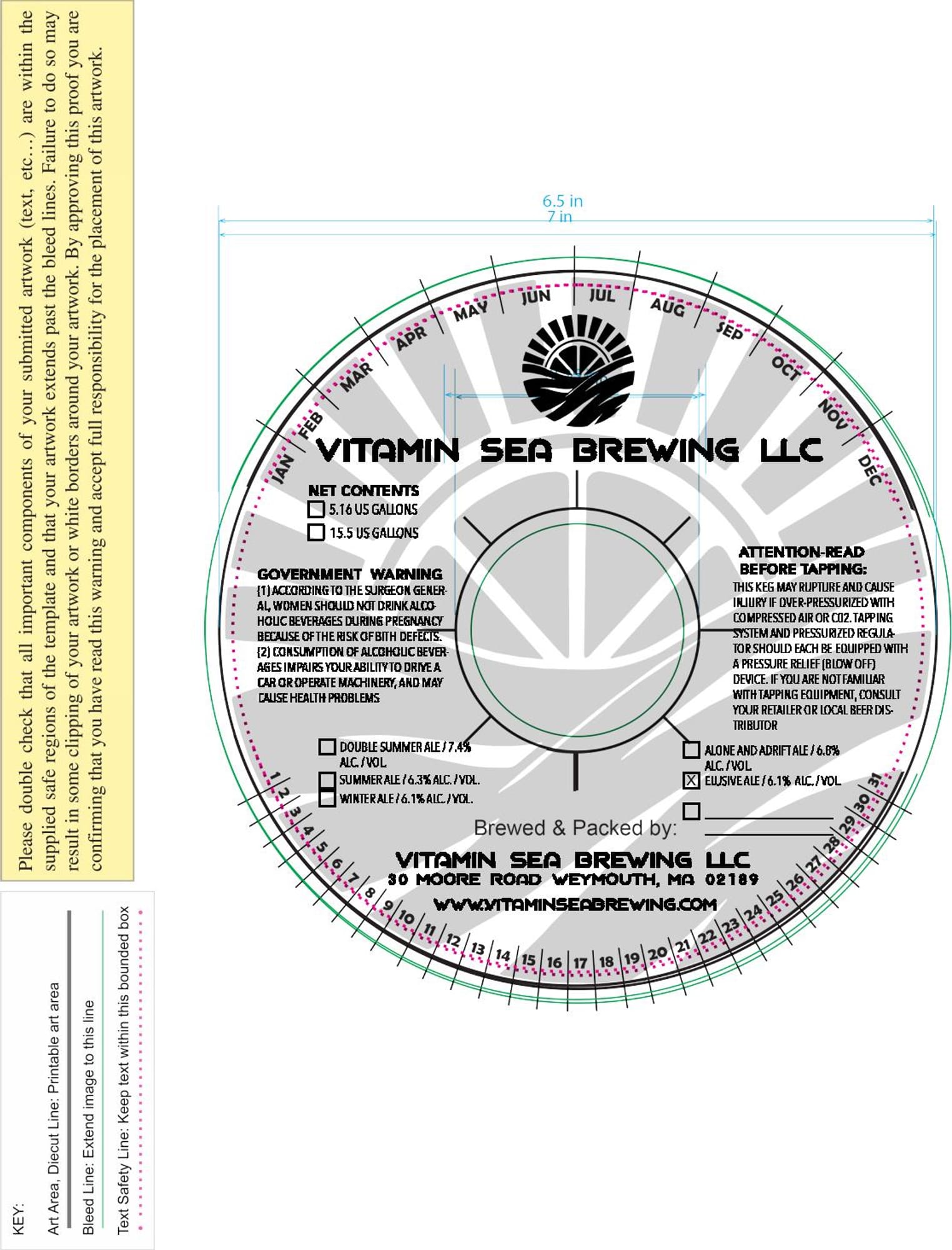 Alone and Adrift by Vitamin Sea Brewing LLC - beer label