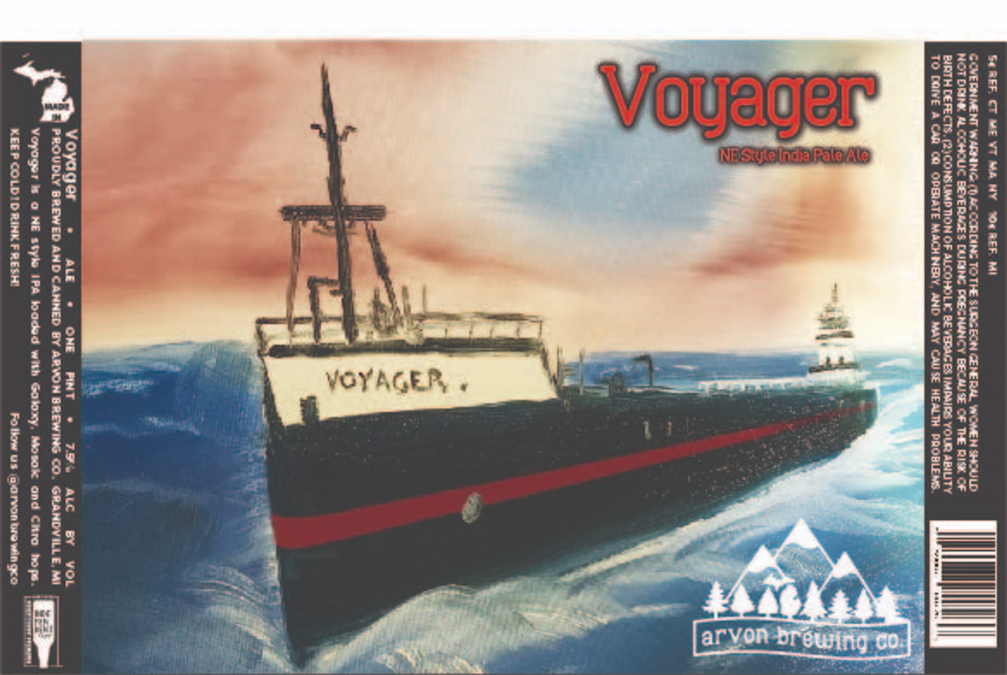 Voyager by Arvon Brewing Co. - beer label