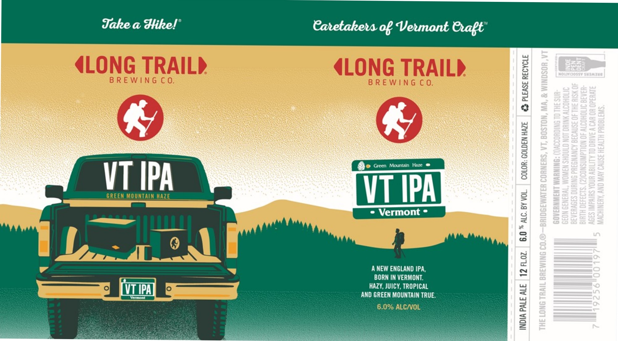 VT IPA by Long Trail Brewing Co. - beer label
