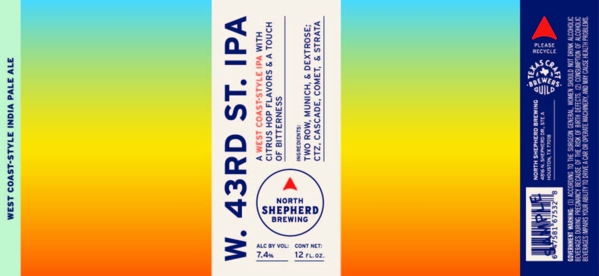 W. 43rd St. by North Shepherd Brewing - beer label