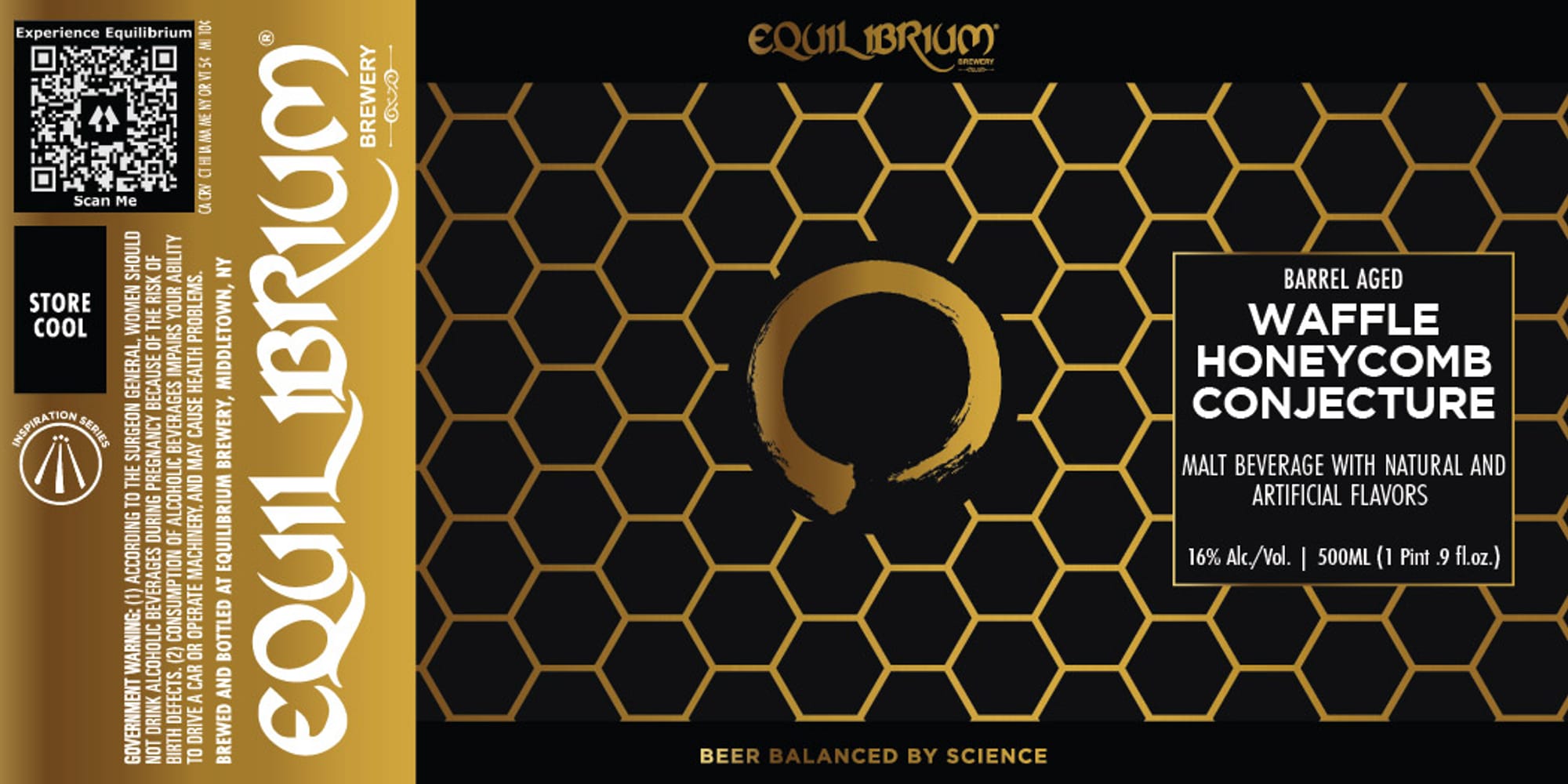 Waffle Honeycomb Conjecture by Equilibrium Brewery - beer label