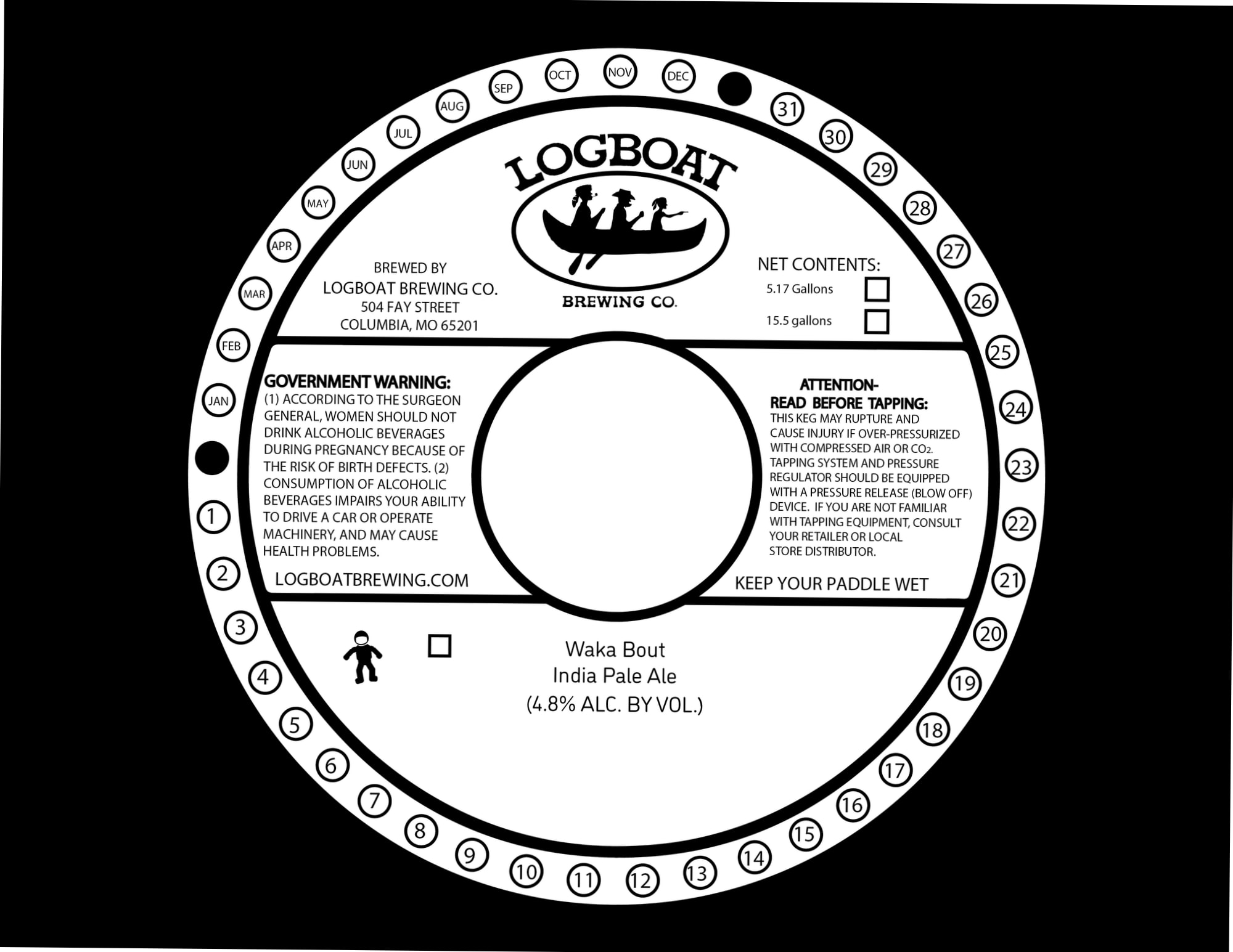 Waka Bout by Logboat Brewing Co. - beer label