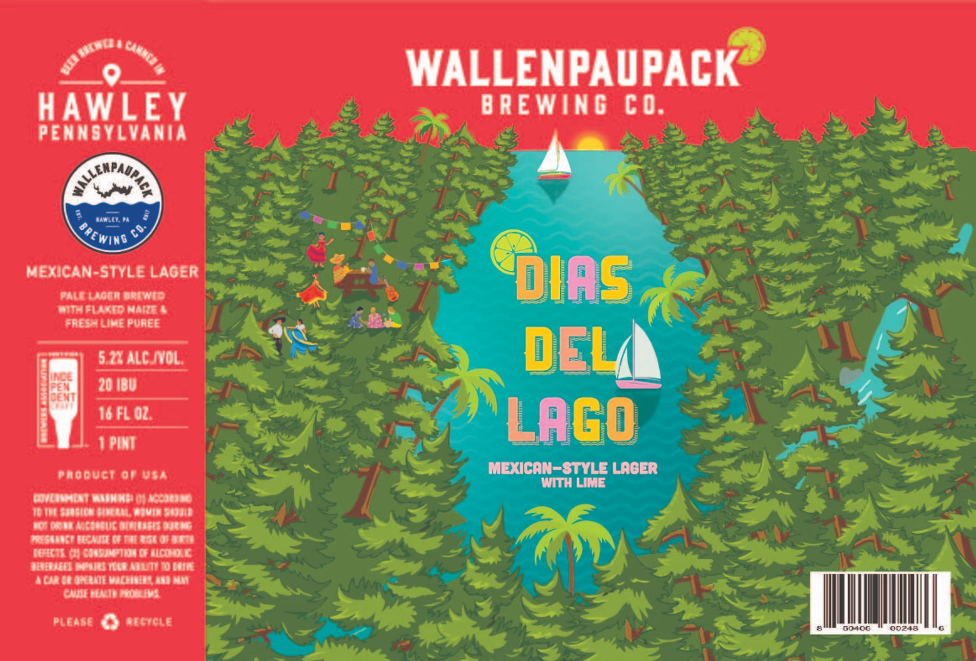 Dias Del Lago by Wallenpaupack Brewing Co. - beer label