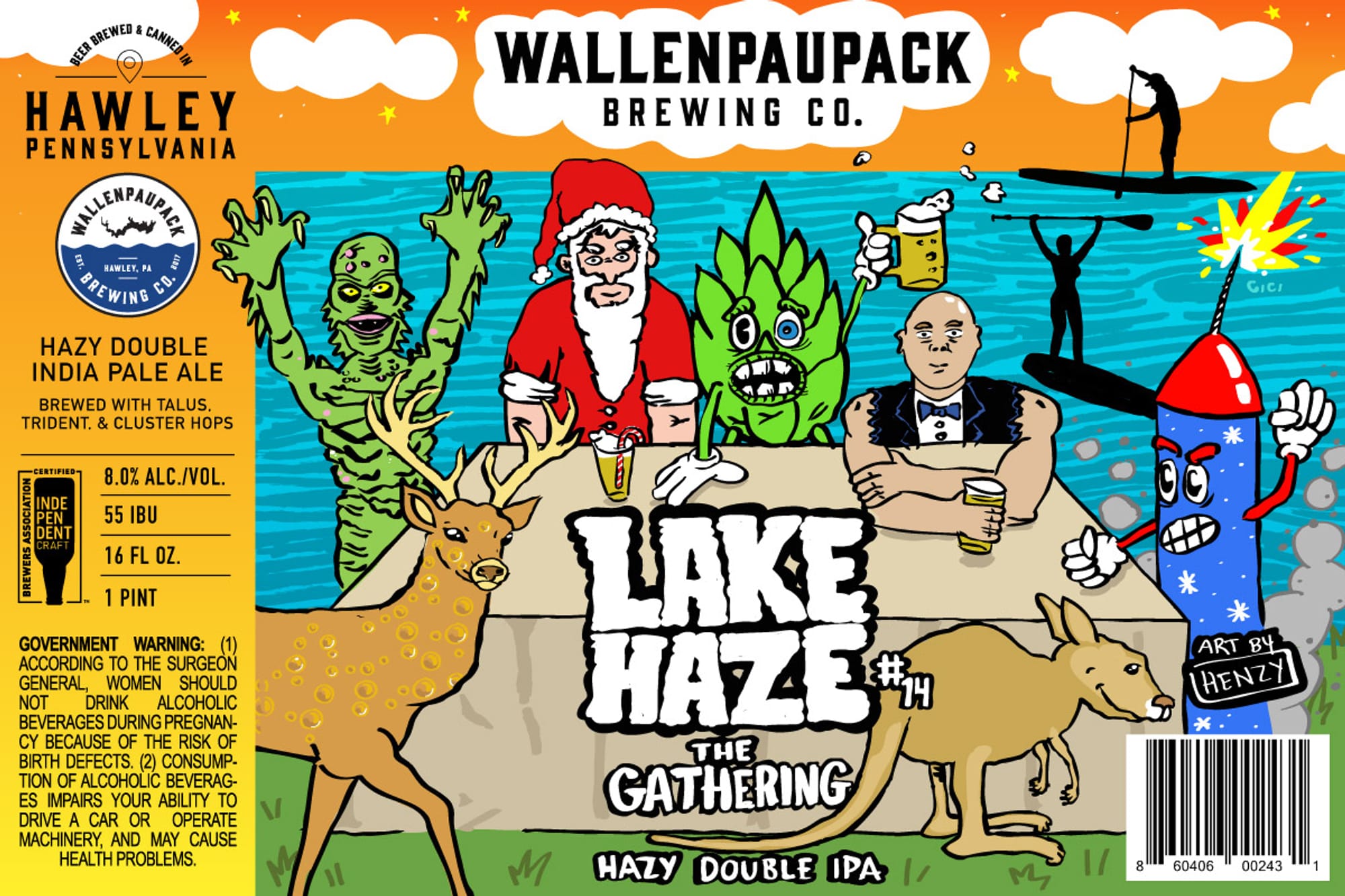 Lake Haze #74 by Wallenpaupack Brewing Co. - beer label