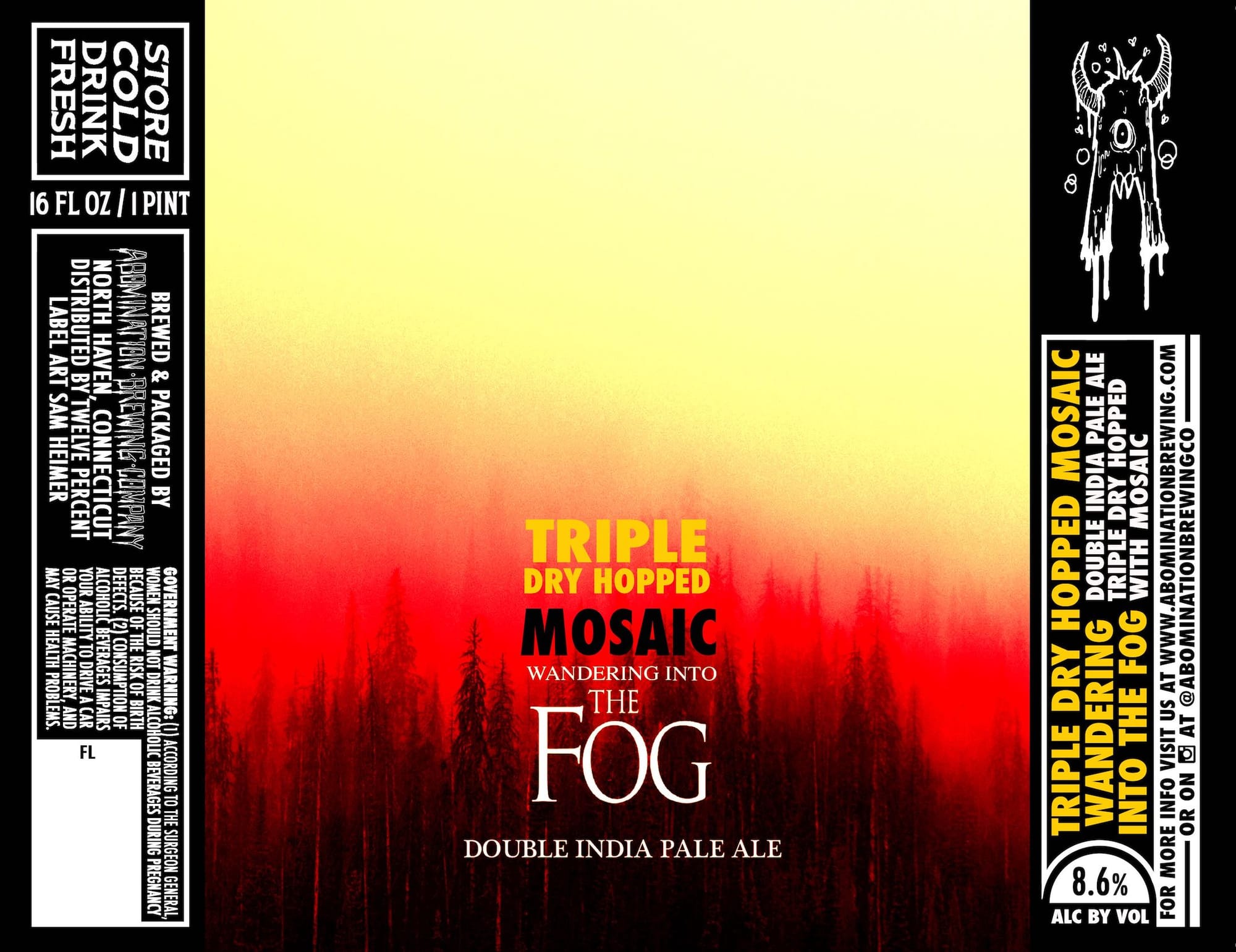 Wandering Into The Fog by Abomination Brewing Company - beer label
