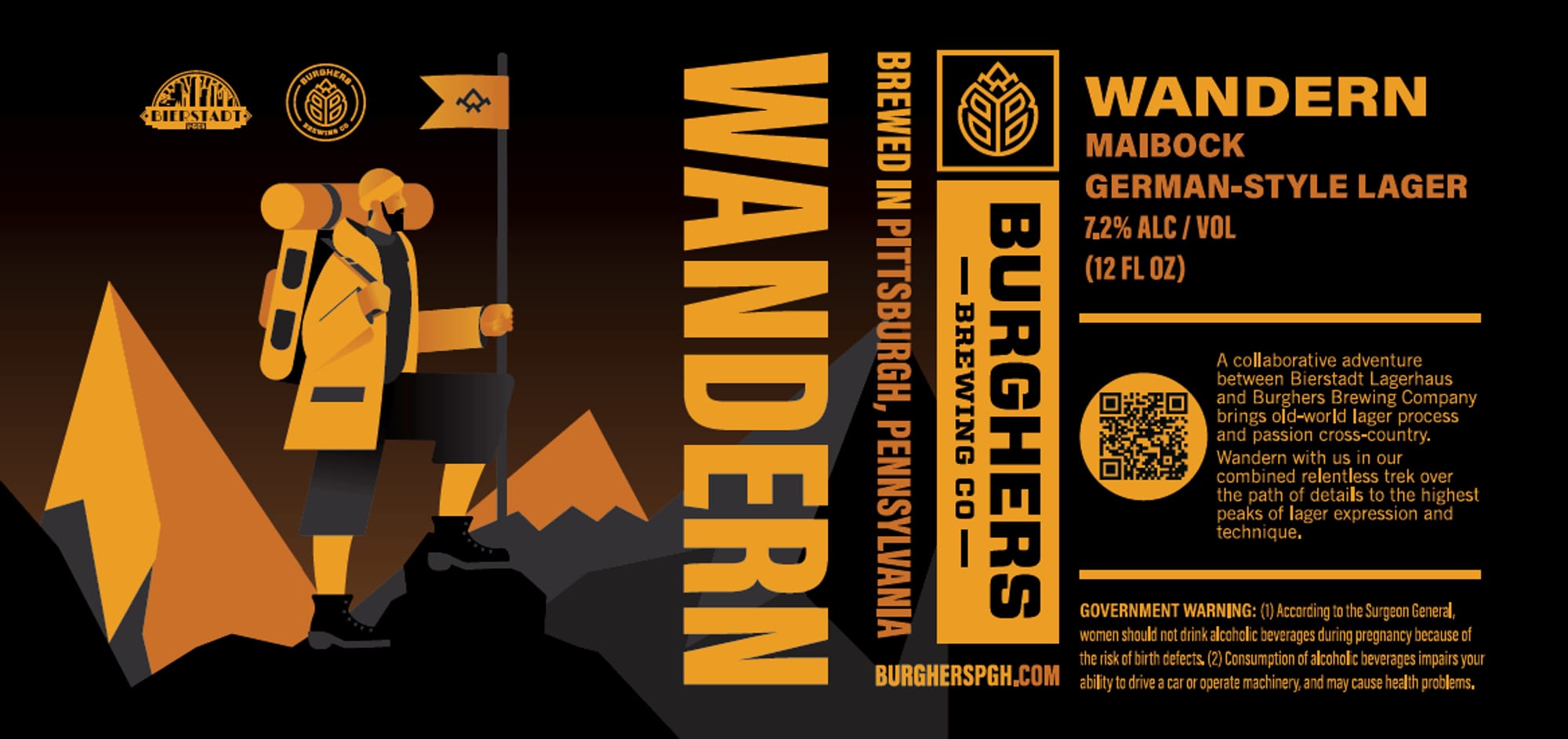 Wandern by Burghers Brewing Co. - beer label