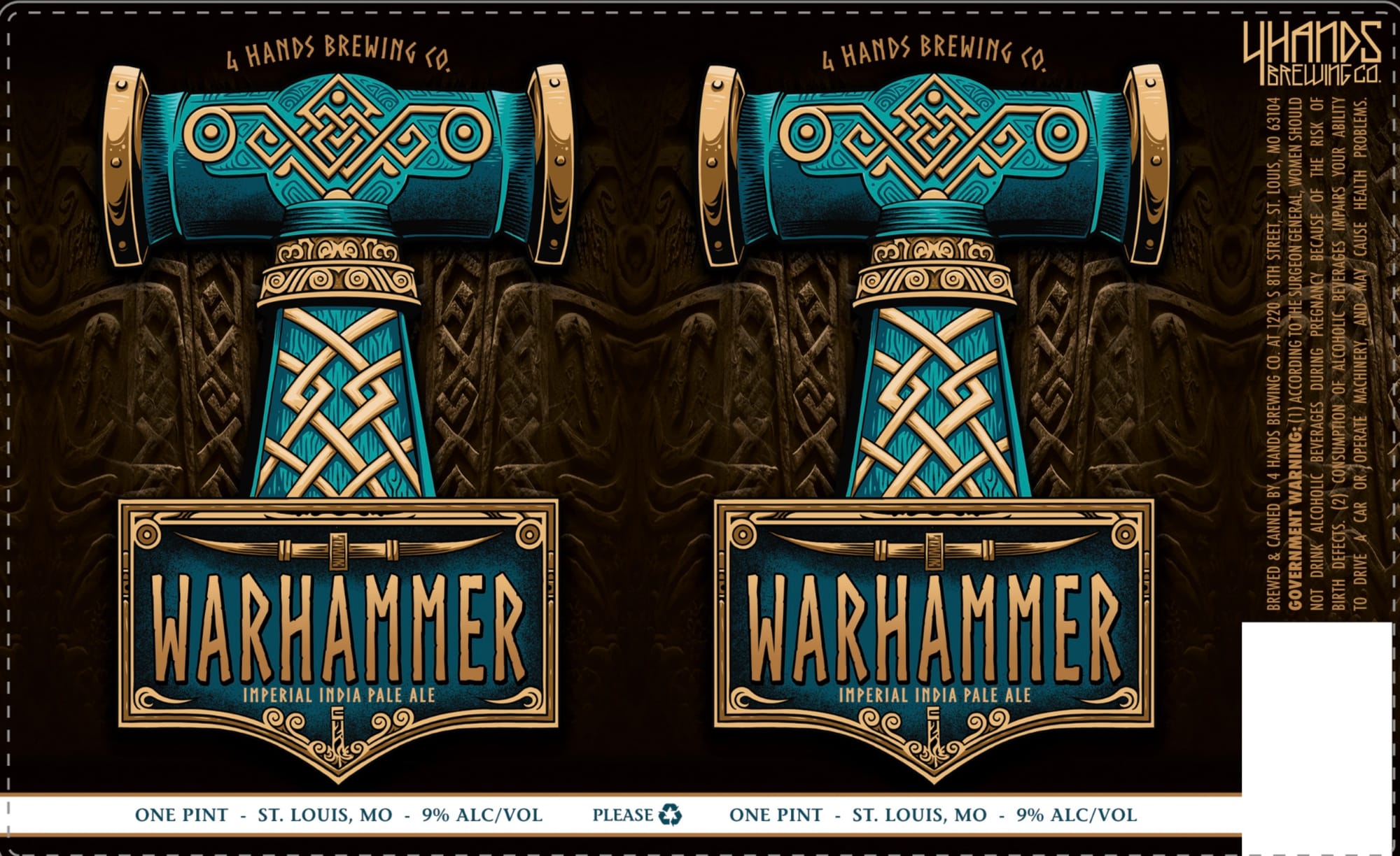 Warhammer by 4 Hands Brewing Co. - beer label