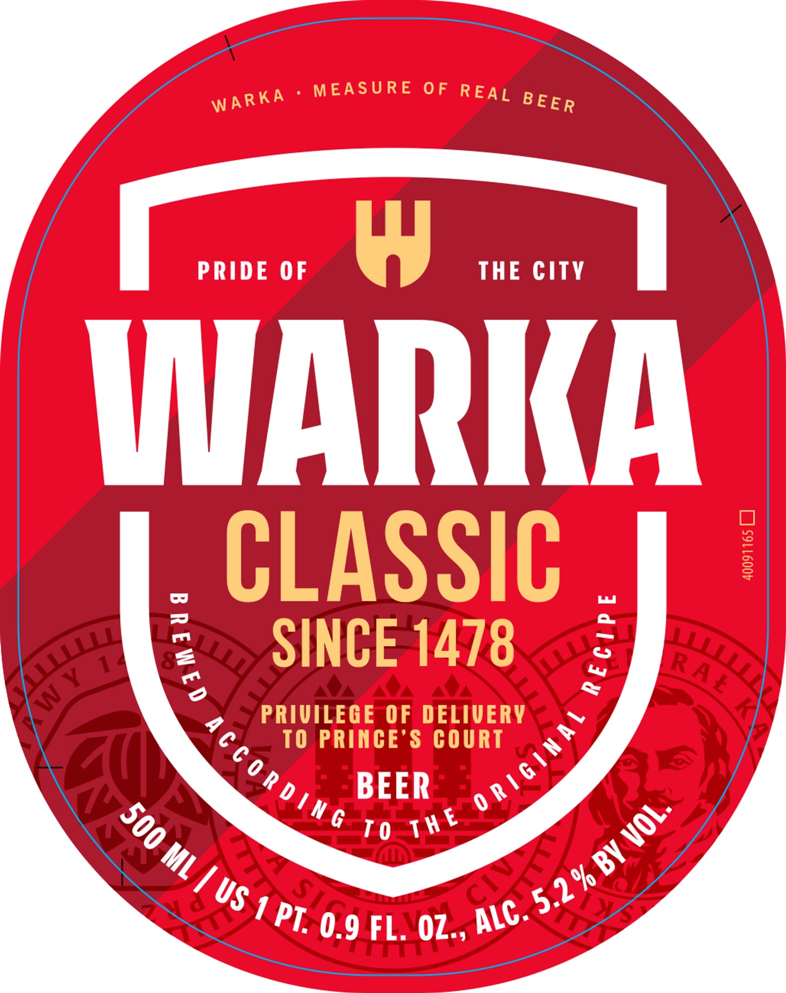 Warka Classic by Warka - beer label