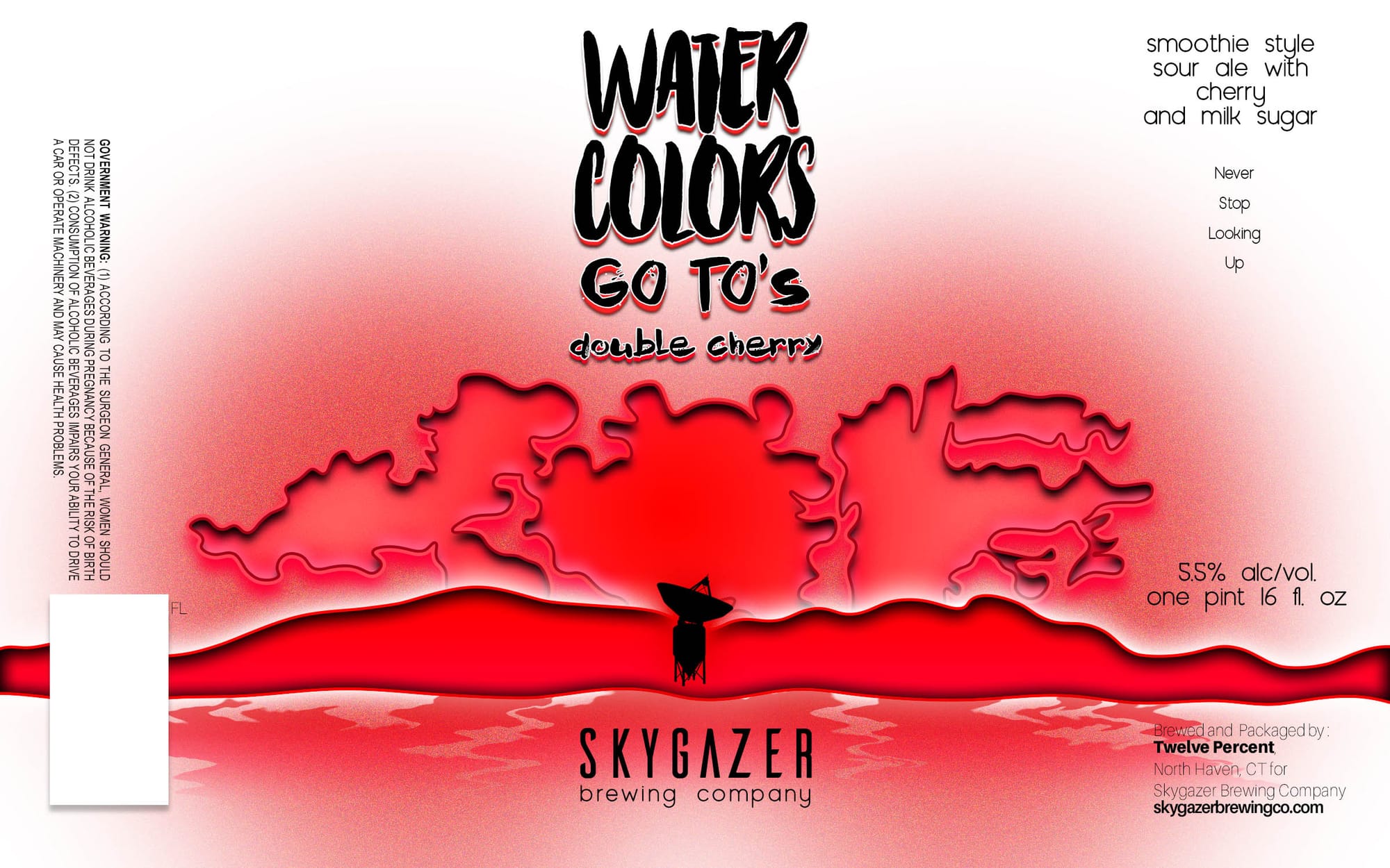 Water Colors Go To’s by Skygazer Brewing Company - beer label