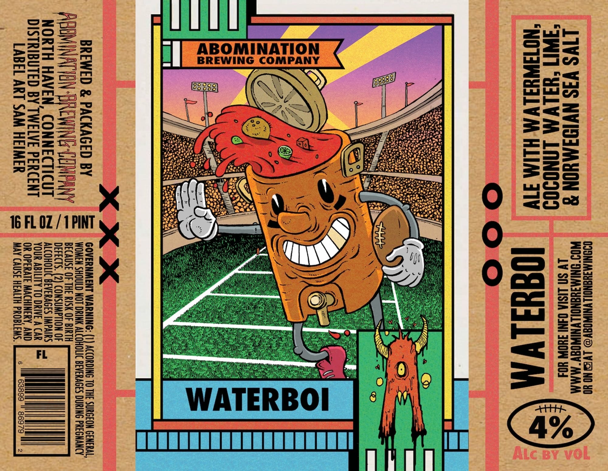 Waterboi by Abomination Brewing Company - beer label