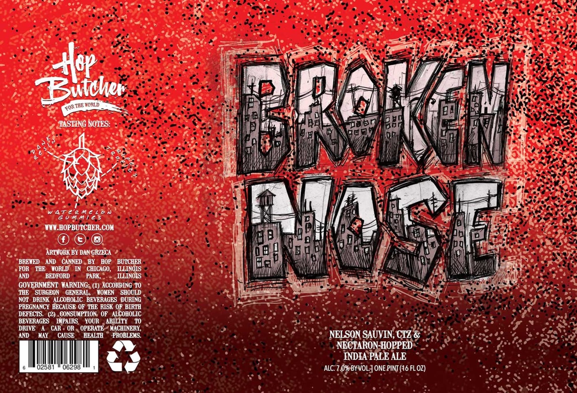 Watermelon Gummies by Hop Butcher For The World - beer label