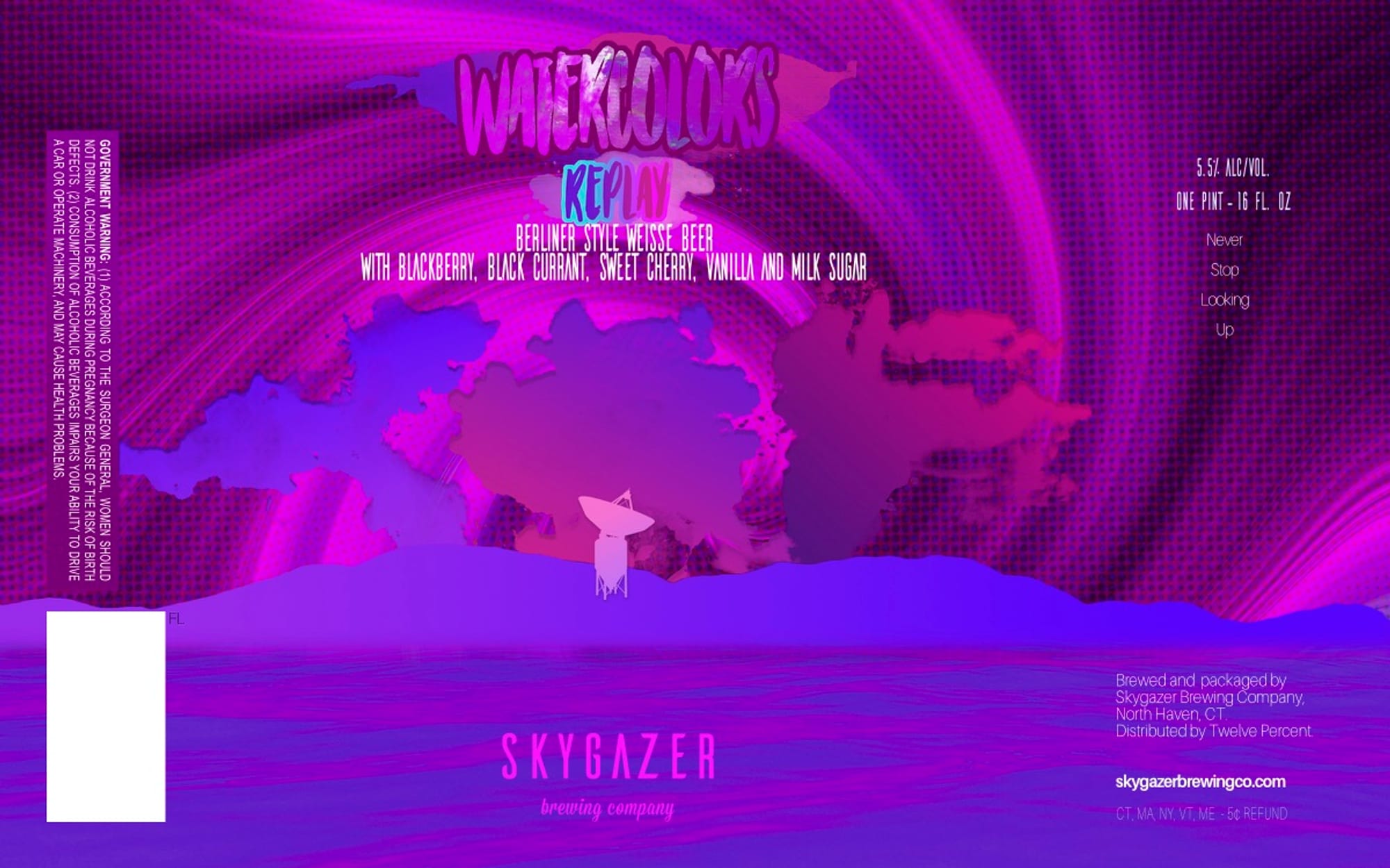 Waterworks Repin by Skygazer Brewing Company - beer label
