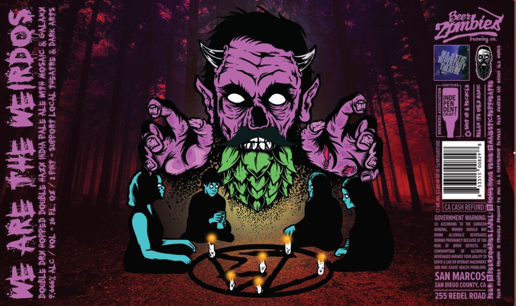 We Are The Weirdos by Zombies Brewing - beer label