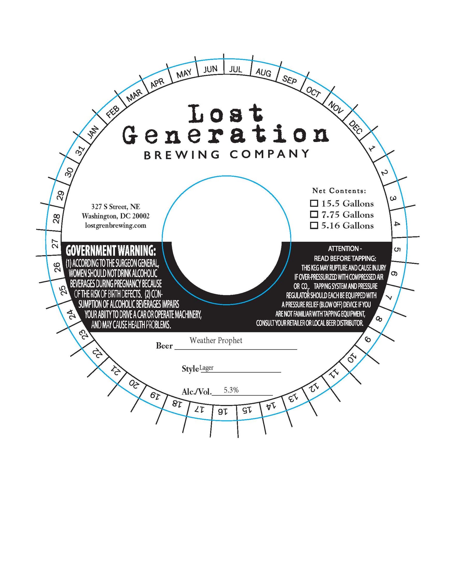 Weather Prophet by Lost Generation Brewing Company - beer label