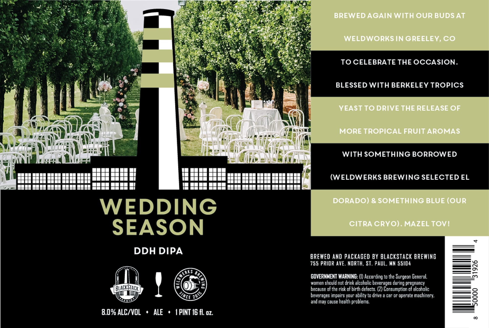 Wedding Season DDH DIPA by Blackstack Brewing - beer label