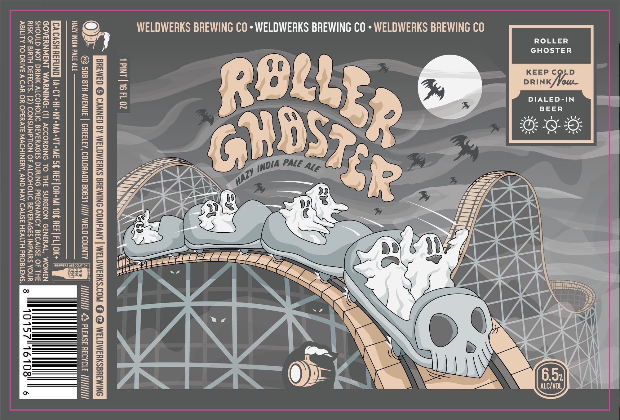 Roller Ghoster by Weldwerks Brewing Co. - beer label