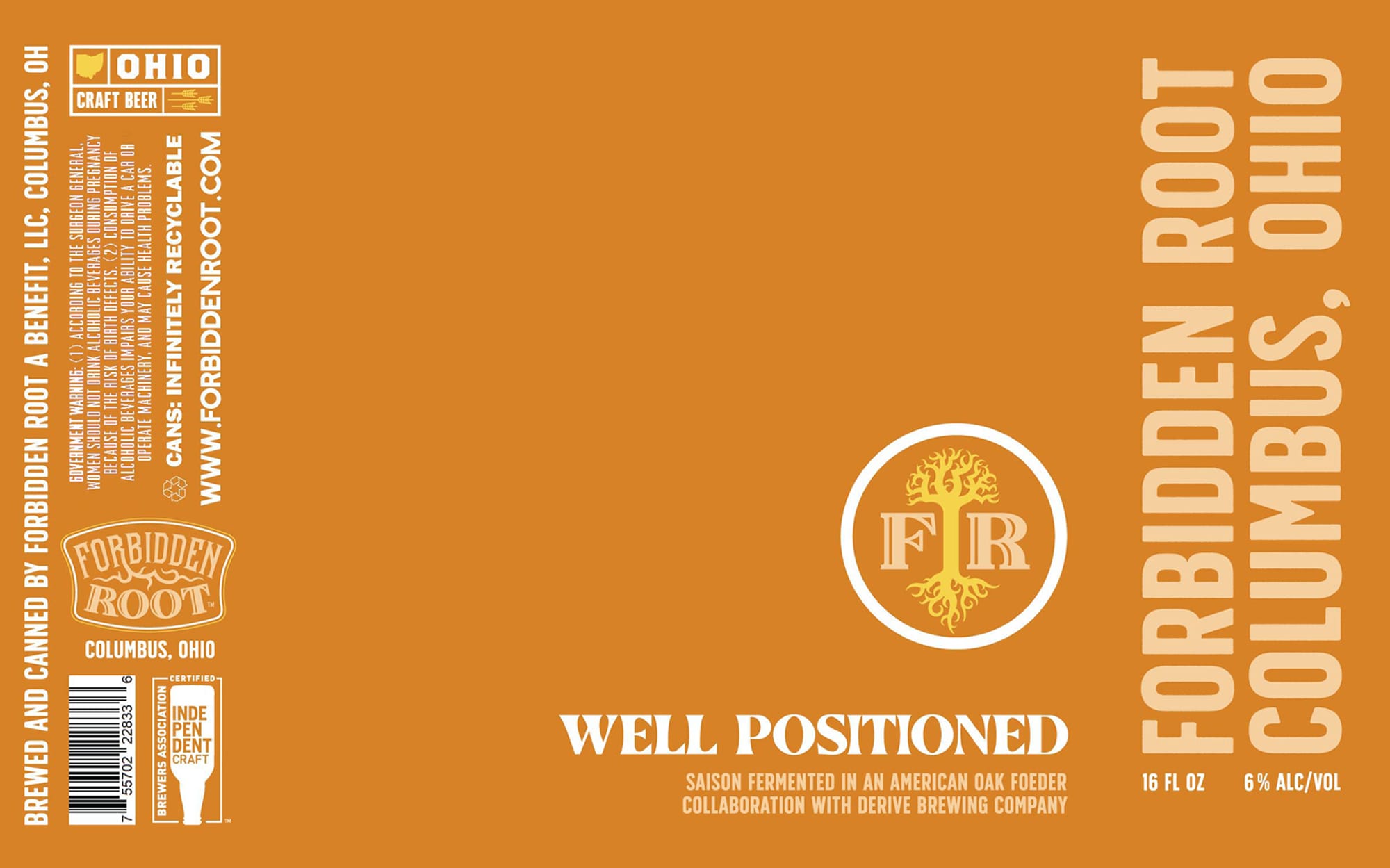 Well Positioned by Forbidden Root - beer label