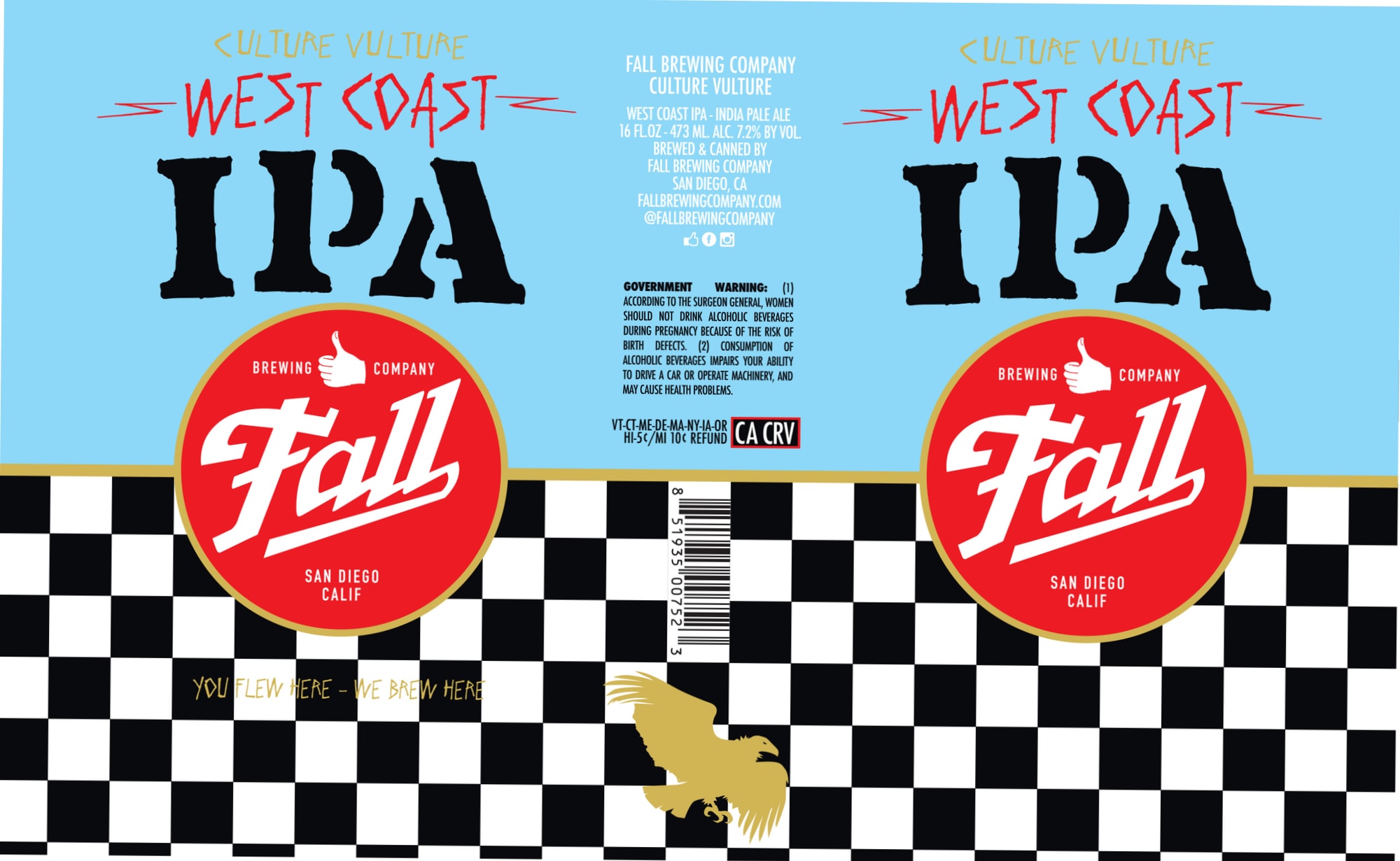 West Coast IPA by Fall Brewing Company - beer label