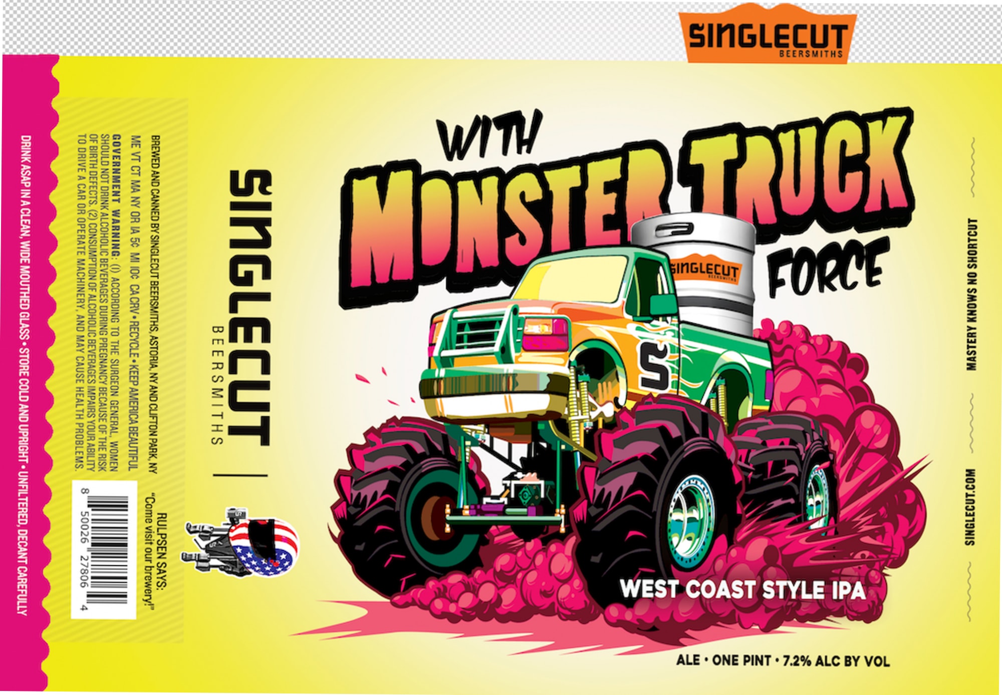 West Coast Style IPA by SingleCut Beersmiths - beer label