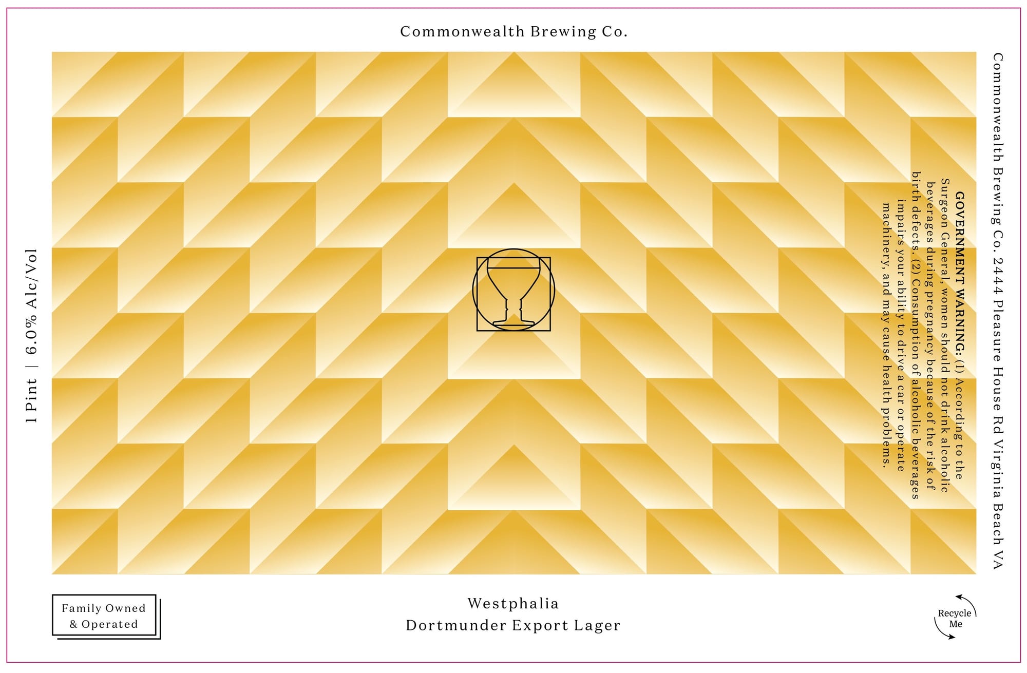 Westphalia Dortmund Export Lager by Commonwealth Brewing Co. - beer label
