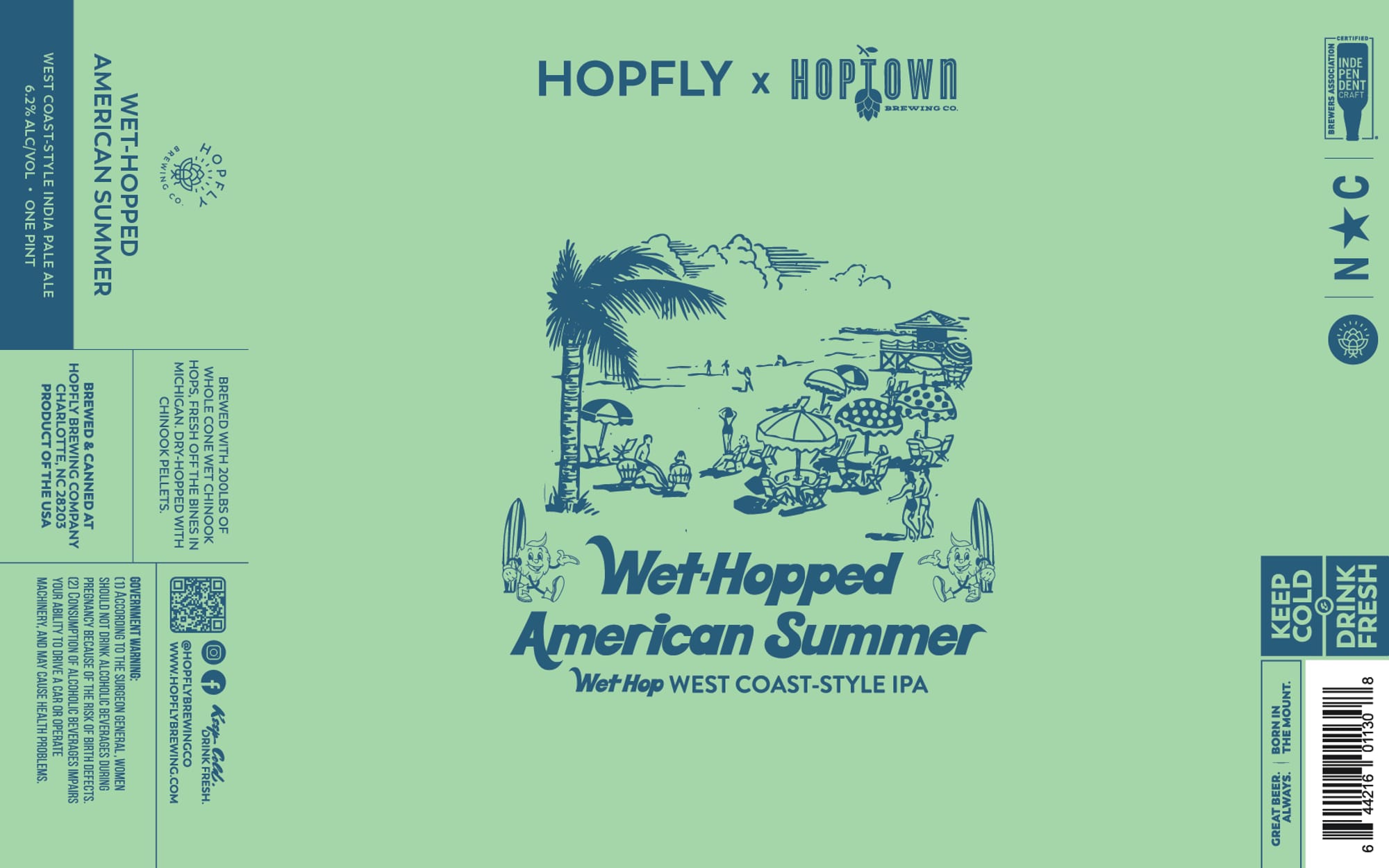 Wet-Hopped American Summer by Hopfly Brewing Co. - beer label