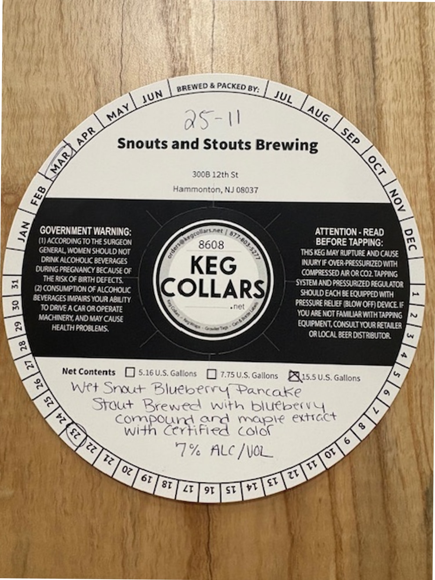 Wet Snout Blueberry Pancake Stout by Snouts and Stouts Brewing - beer label