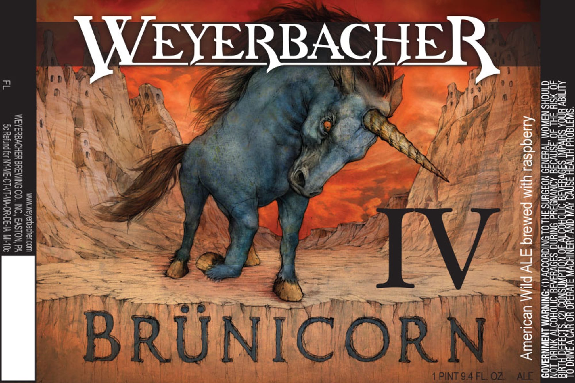 Brünicorn by Weyerbacher Brewing - beer label