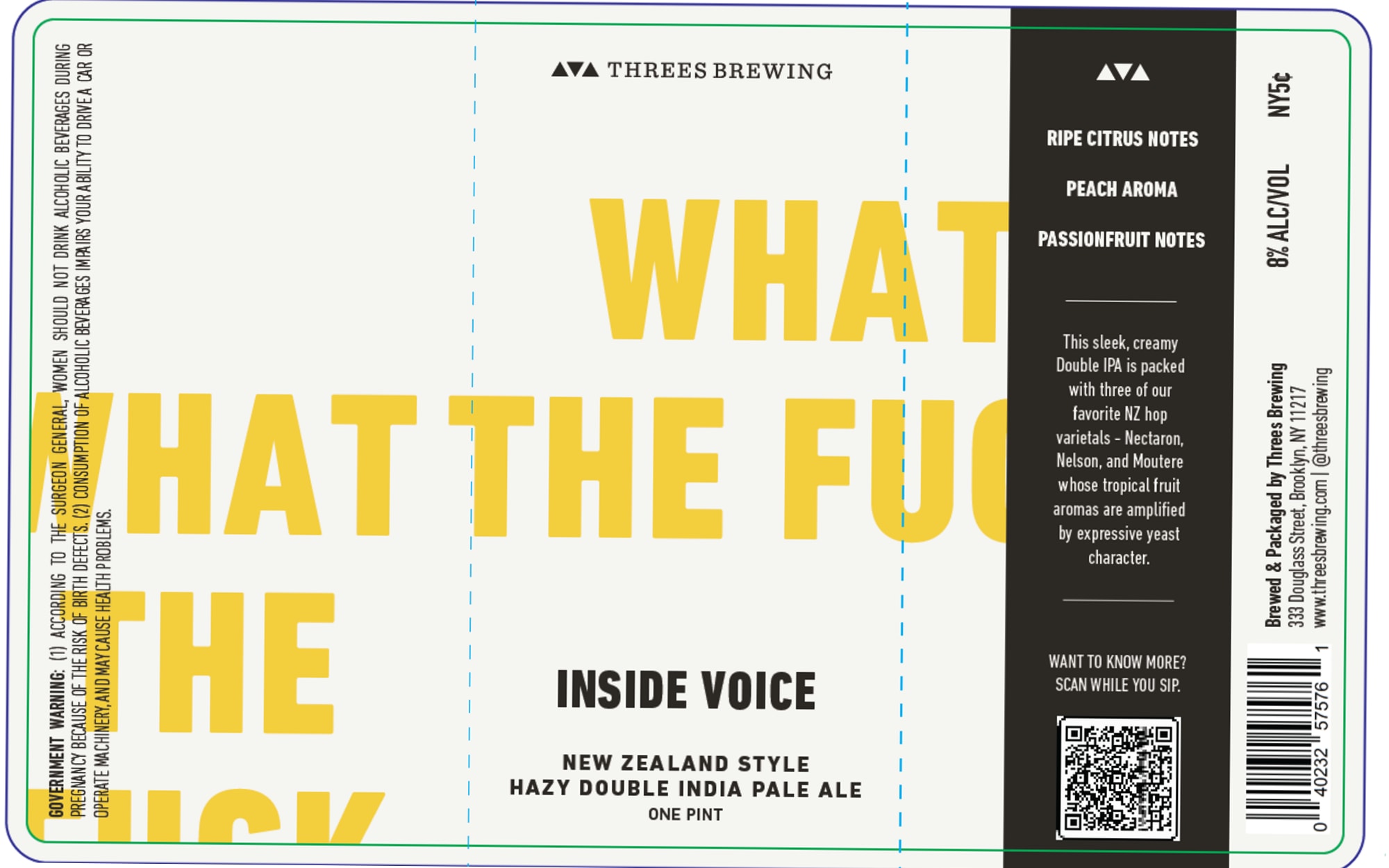 What The Fu by Threes Brewing - beer label