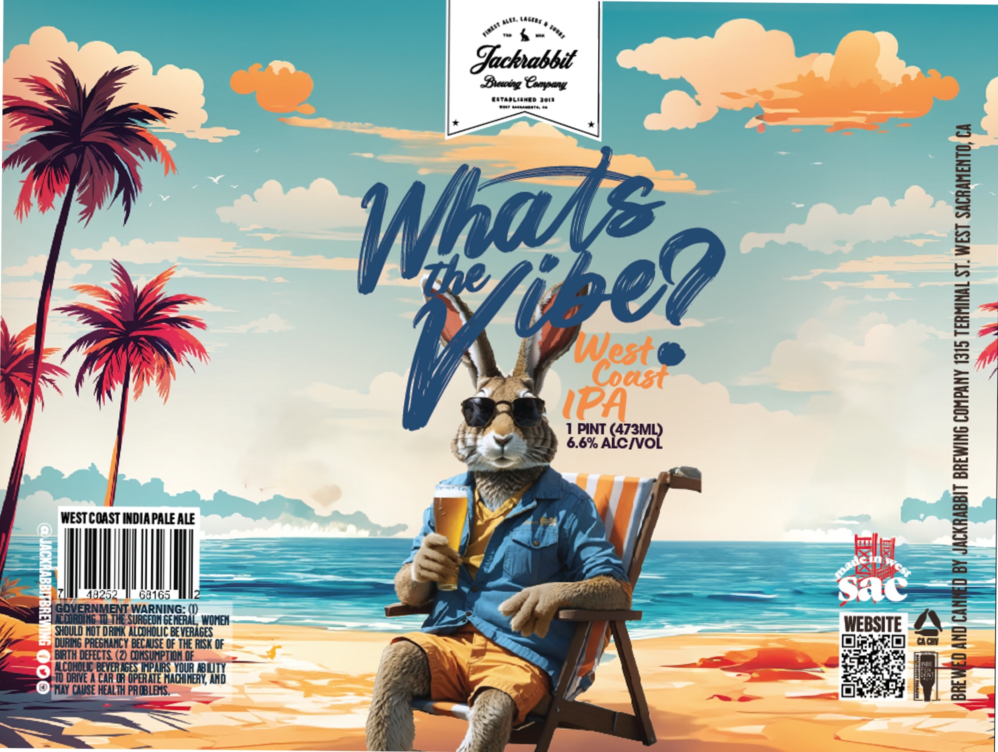 What’s the Vibe? by Jackrabbit Brewing Company - beer label