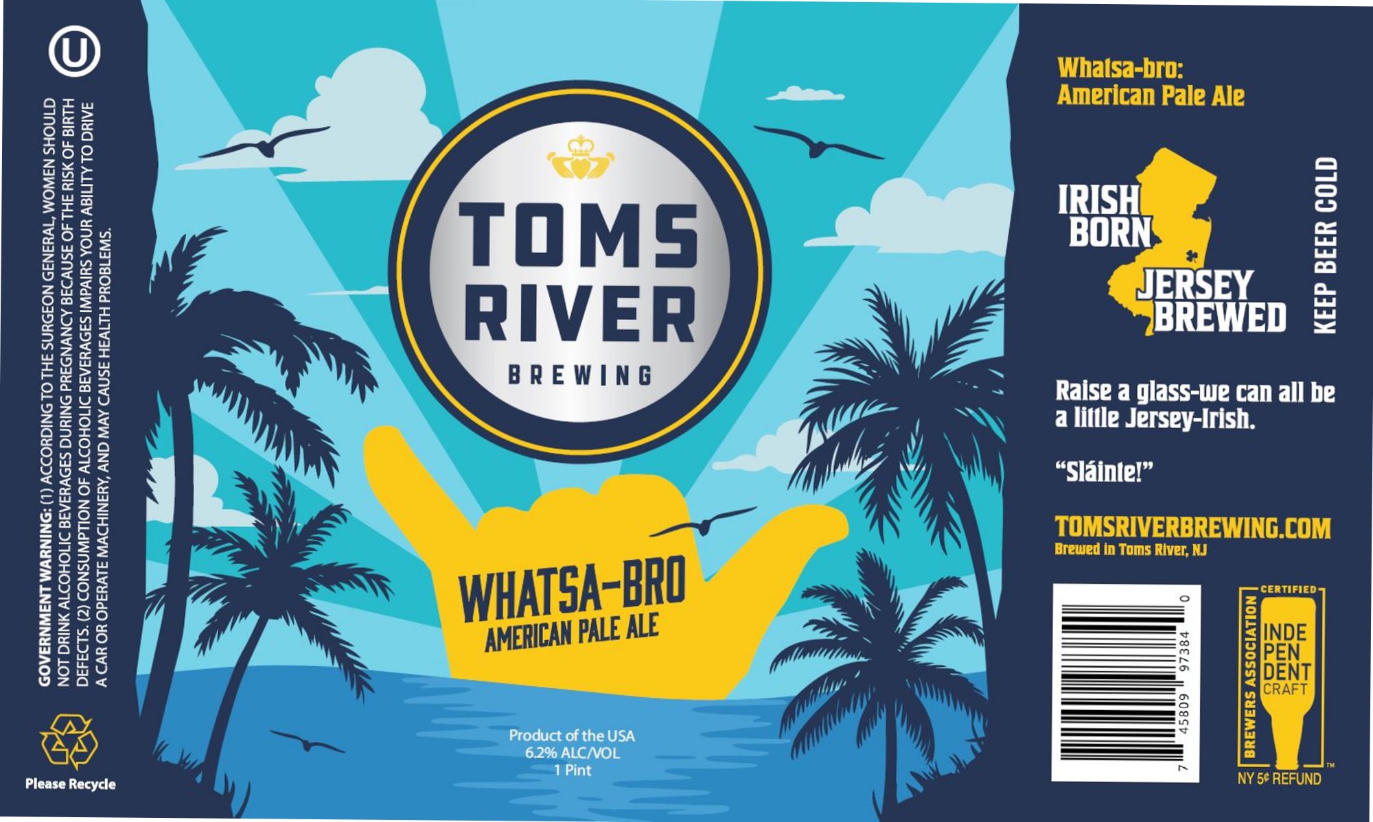Whatsa-Bro by Toms River Brewing - beer label