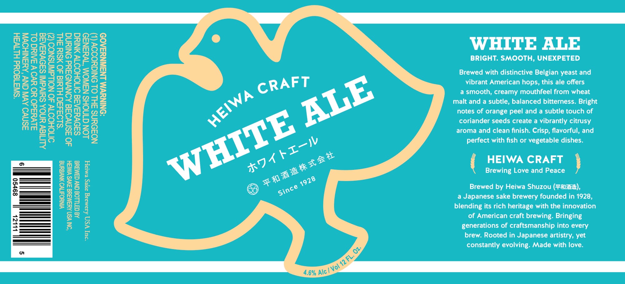 White Ale by Heiwā Craft - beer label