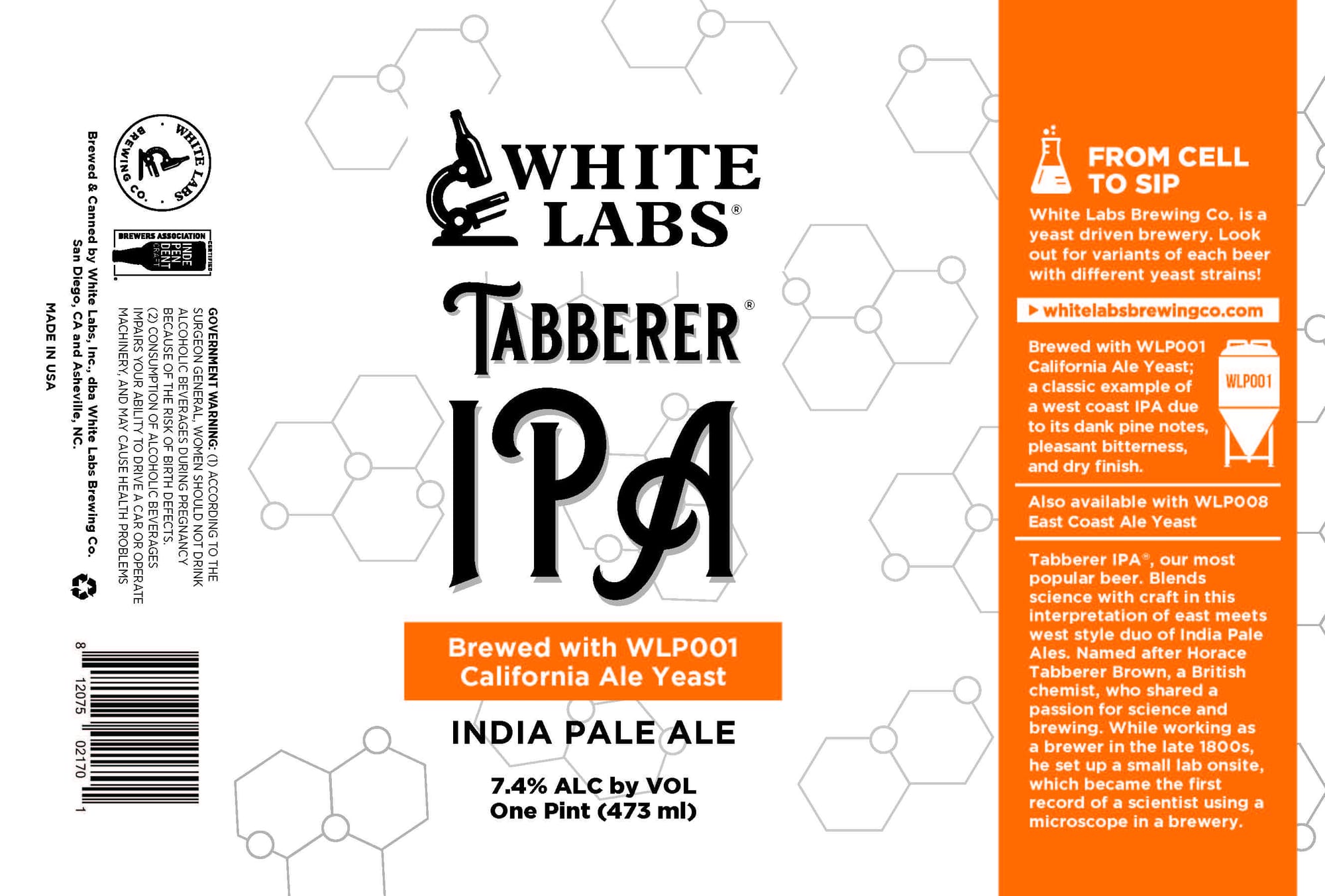 Tabberer IPA by White Labs Brewing Co. - beer label