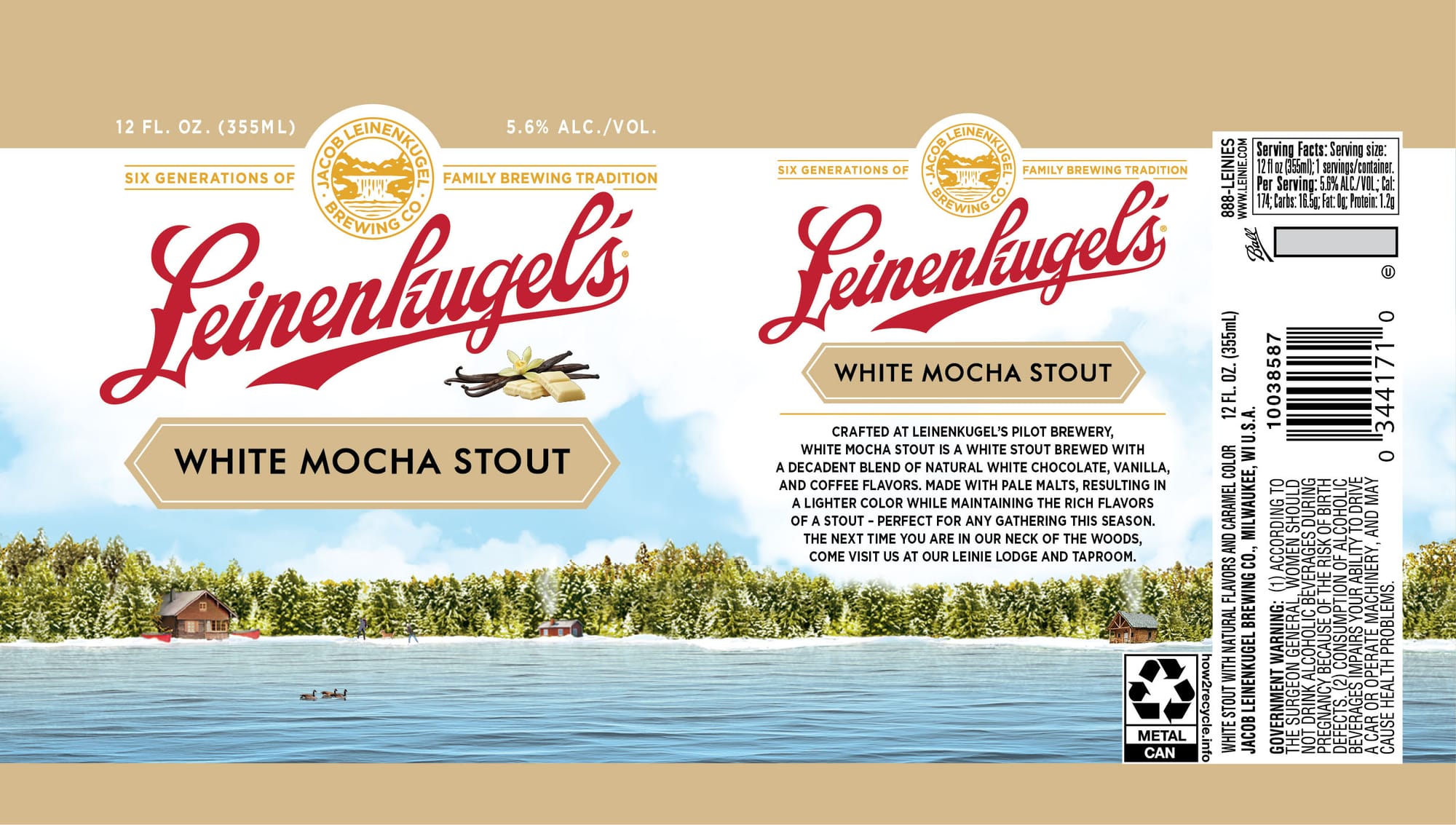 White Mocha Stout by Leininkugel’s Brewing Co. - beer label