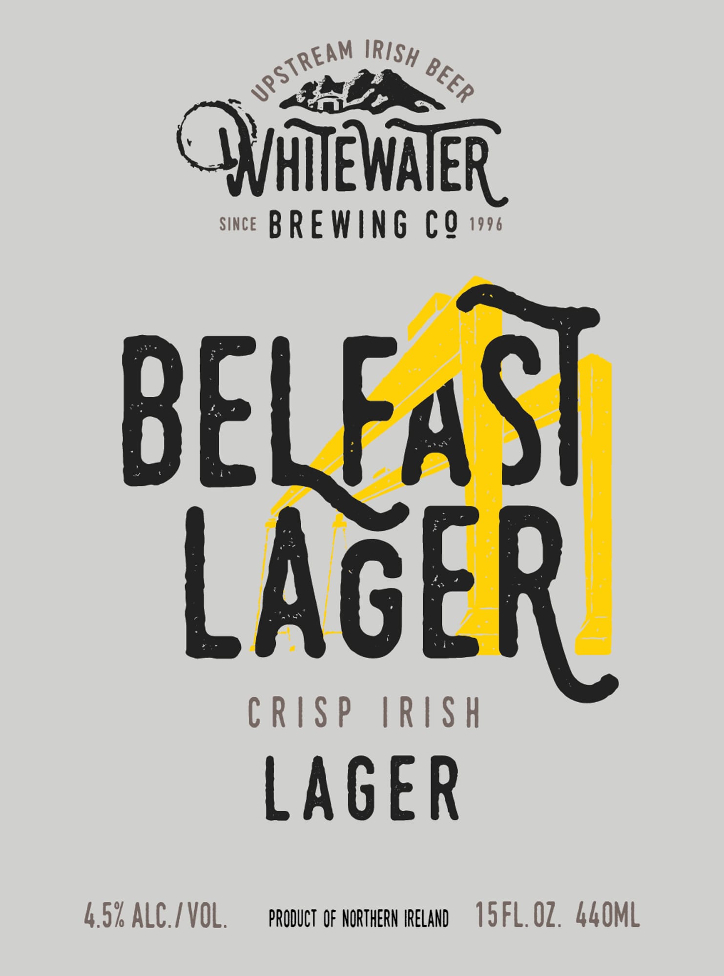 Belfast Lager by Whitewater Brewing Co. - beer label