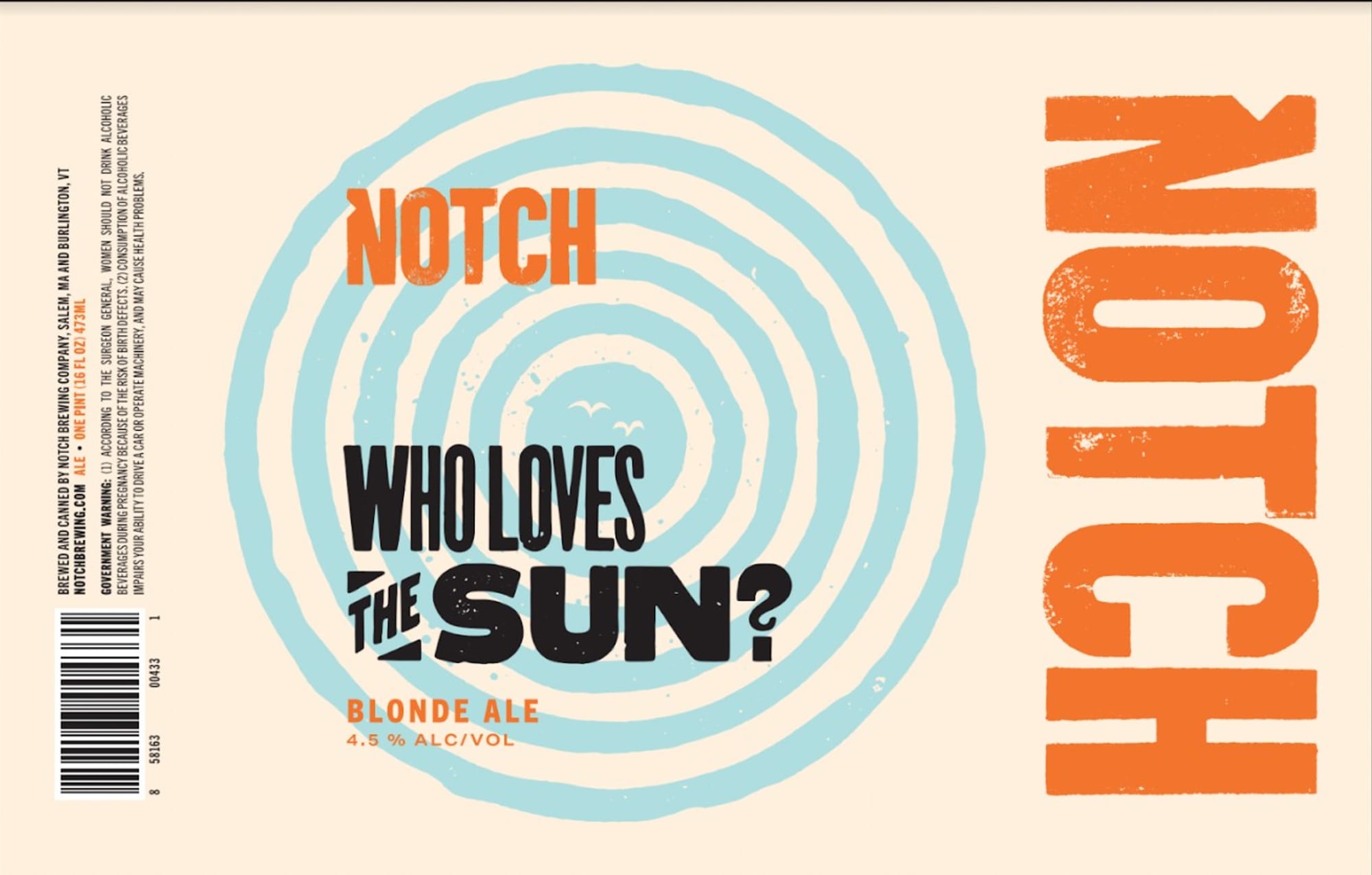 Who Loves The Sun? by Notch Brewing - beer label