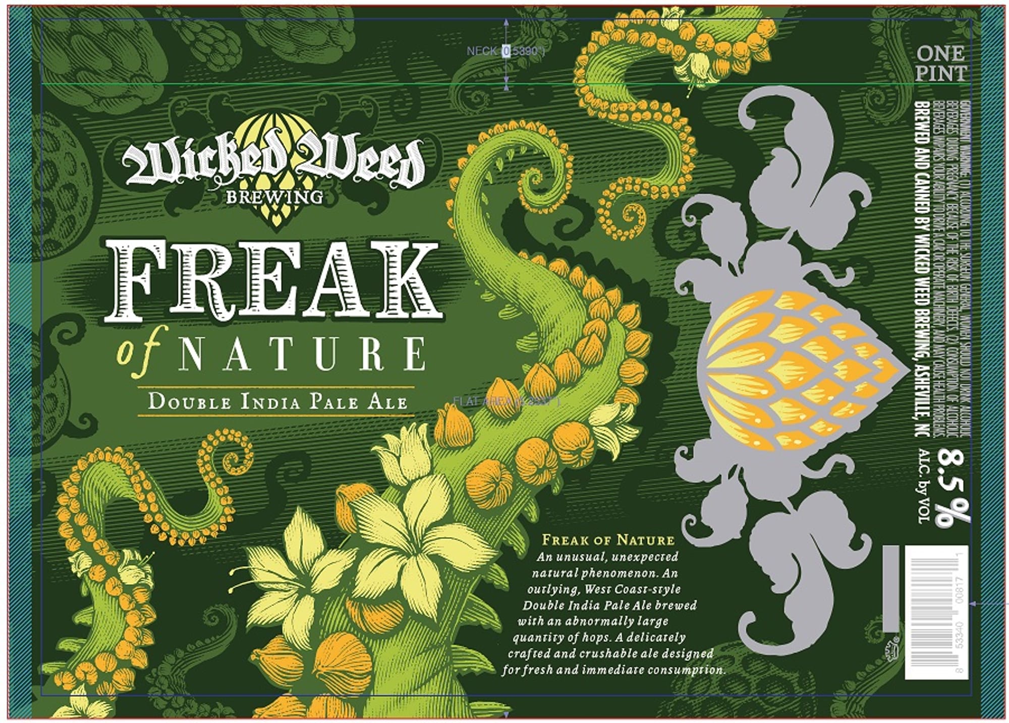 Freak of Nature by Wicked Weed Brewing - beer label